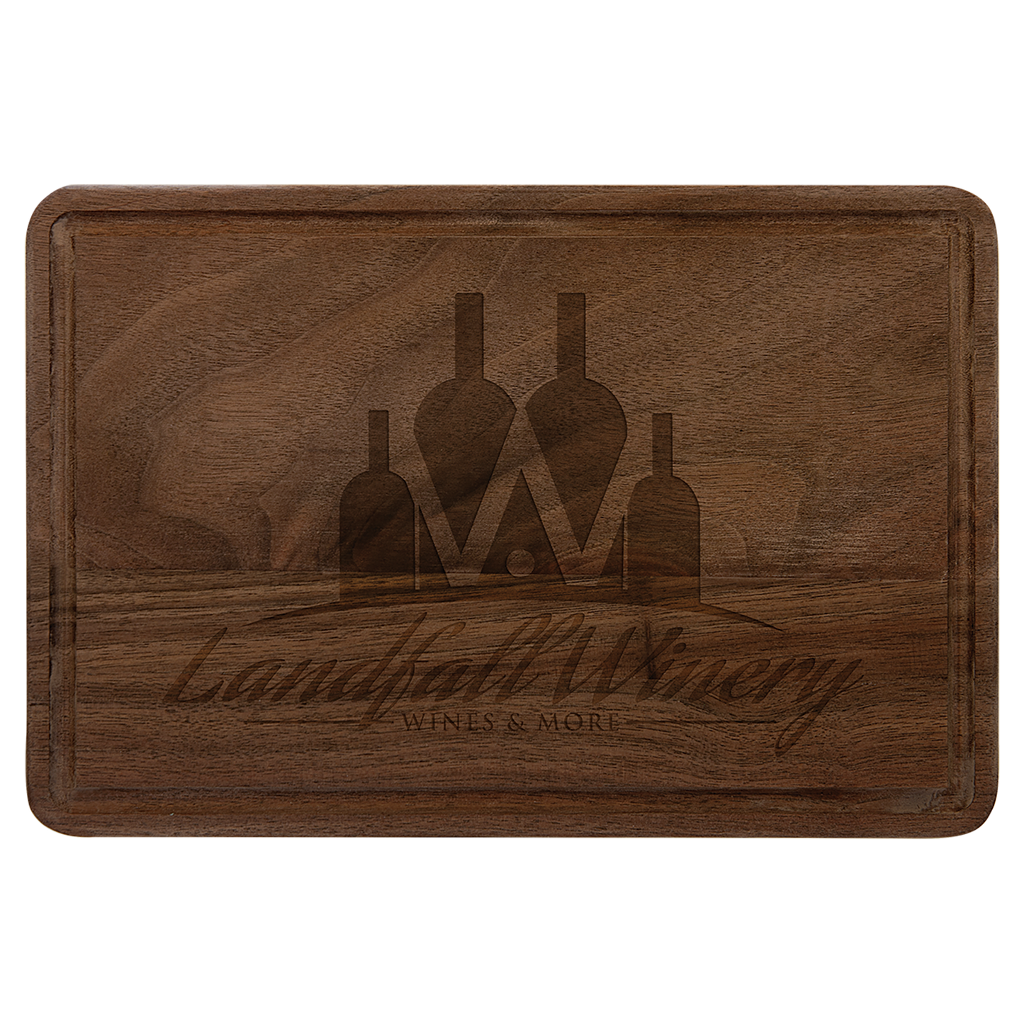 Personalized Engraved Cutting Board – Custom Wood Charcuterie Board with Drip Ring for Gifts, Awards & Kitchen Décor