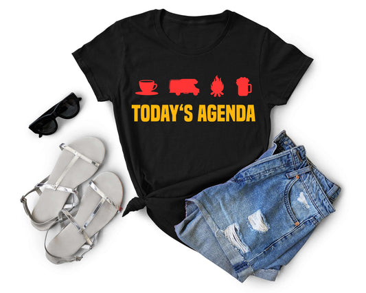 Today's Agenda | Funny Camping Shirts for the Outdoor Adventurer