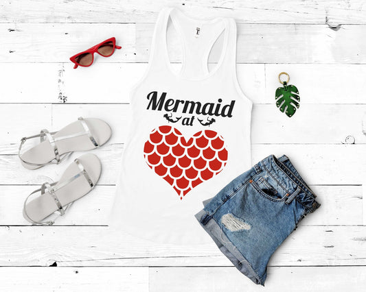 Mermaid at Heart | Mermaid Lovers Shirt - Gone Coastal Creations - Shirts