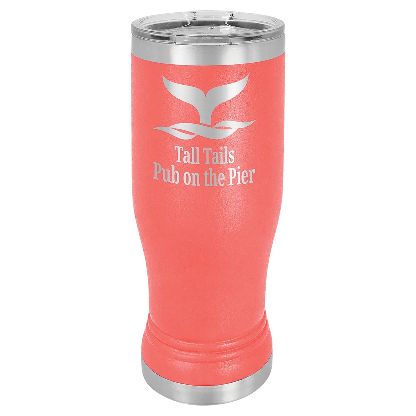 Polar Camel 14 oz. Pilsner with Clear Lid - Ready for Personalized Laser Engraving - Gone Coastal Creations - Laser Engraved Drinkware