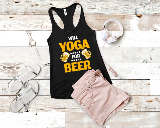 Will Yoga for Beer | Yoga Motivational Shirt