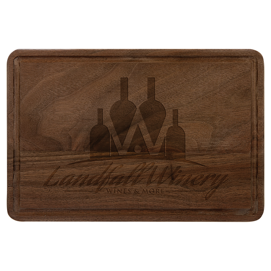 Walnut Cutting Board with drip inlay - Ready for Personalized Engraving