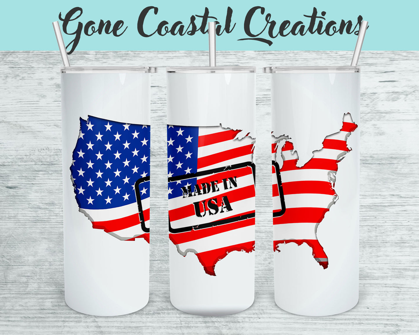 United States Made in America Pattern Tumbler - a unique gift this holiday