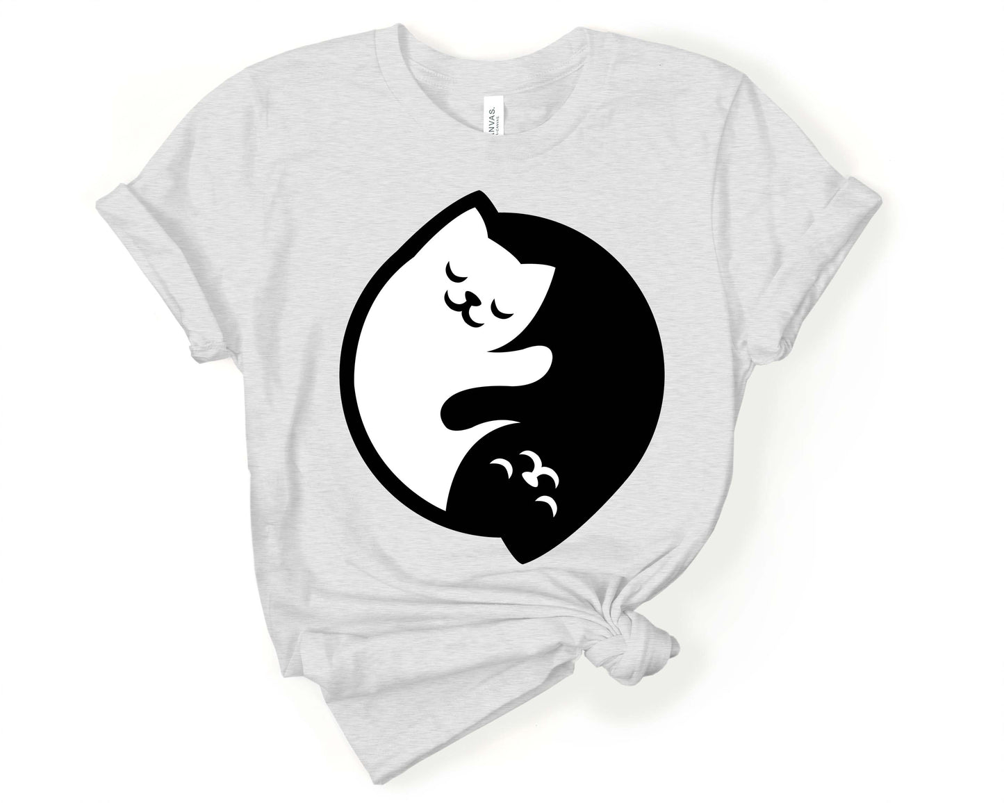 YinYang Cat Yoga Shirt | Yoga Motivational Shirt