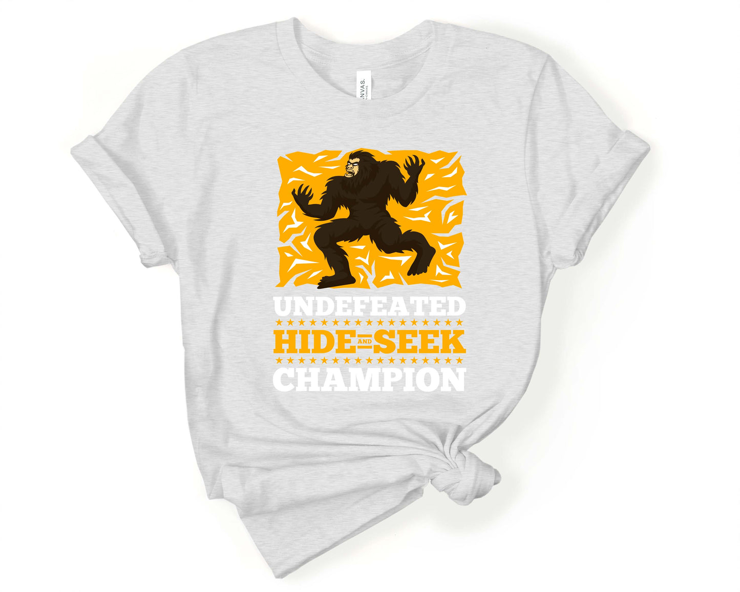 Undefeated Hide and Seek Champion Bigfoot T-Shirt