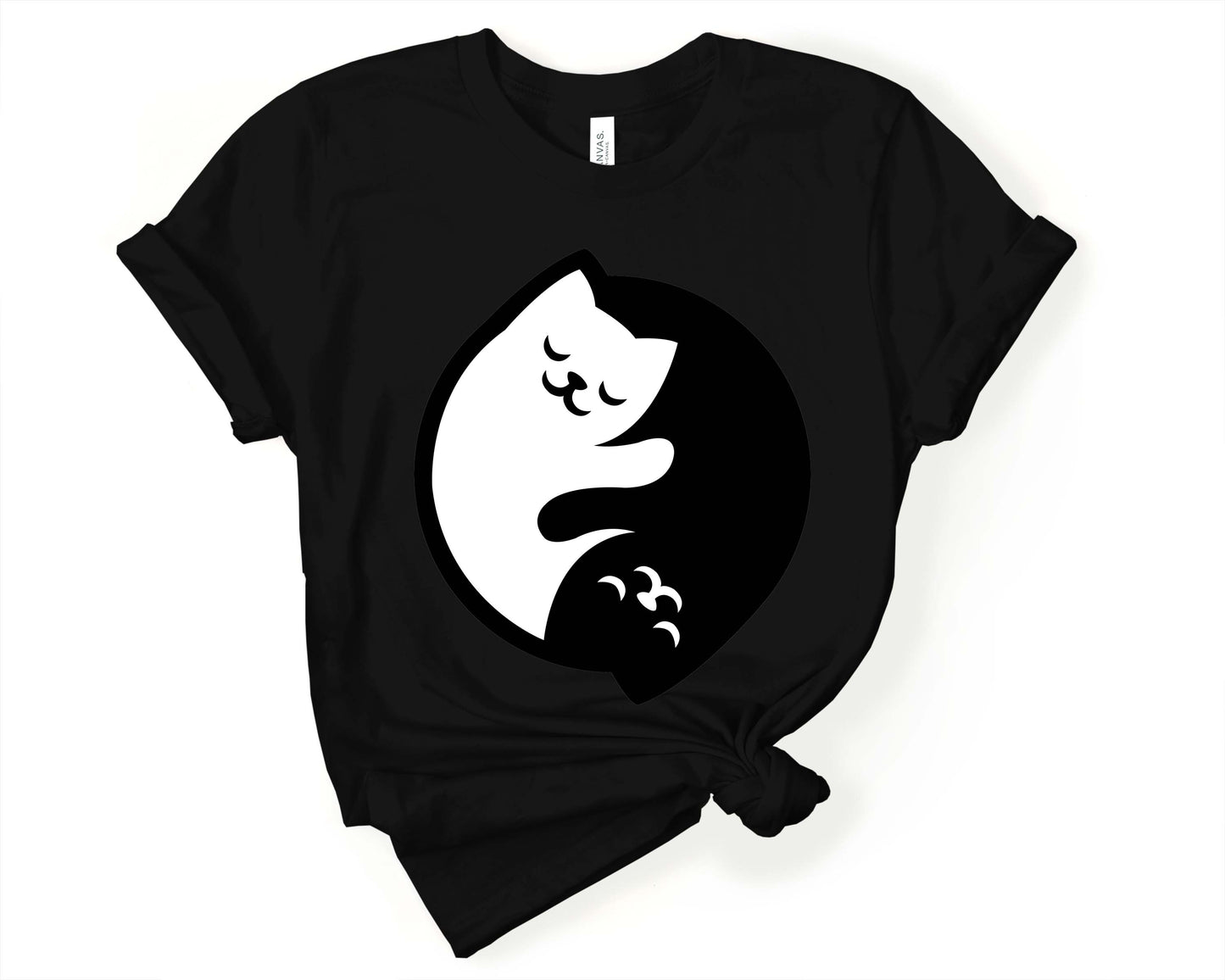 YinYang Cat Yoga Shirt | Yoga Motivational Shirt