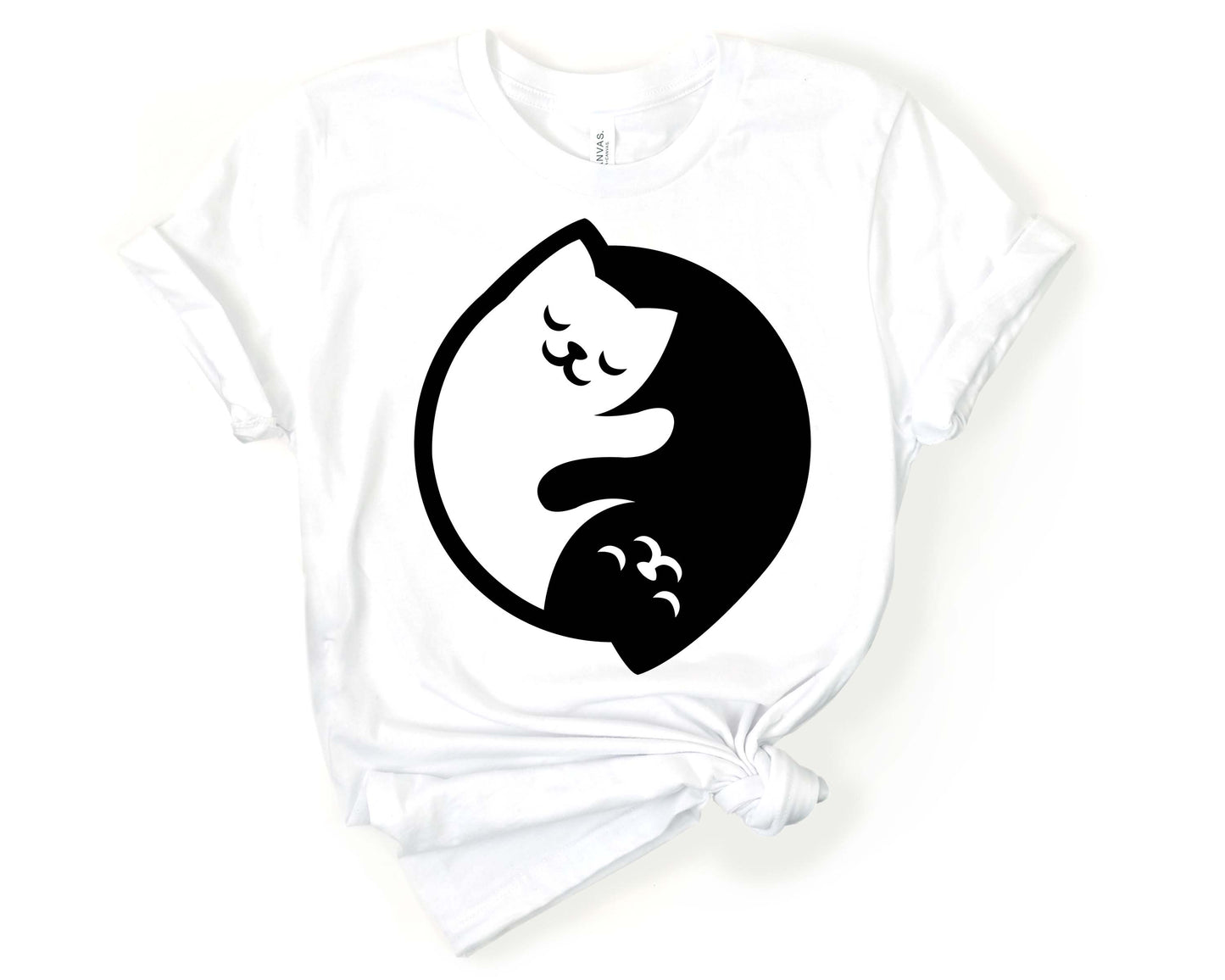 YinYang Cat Yoga Shirt | Yoga Motivational Shirt