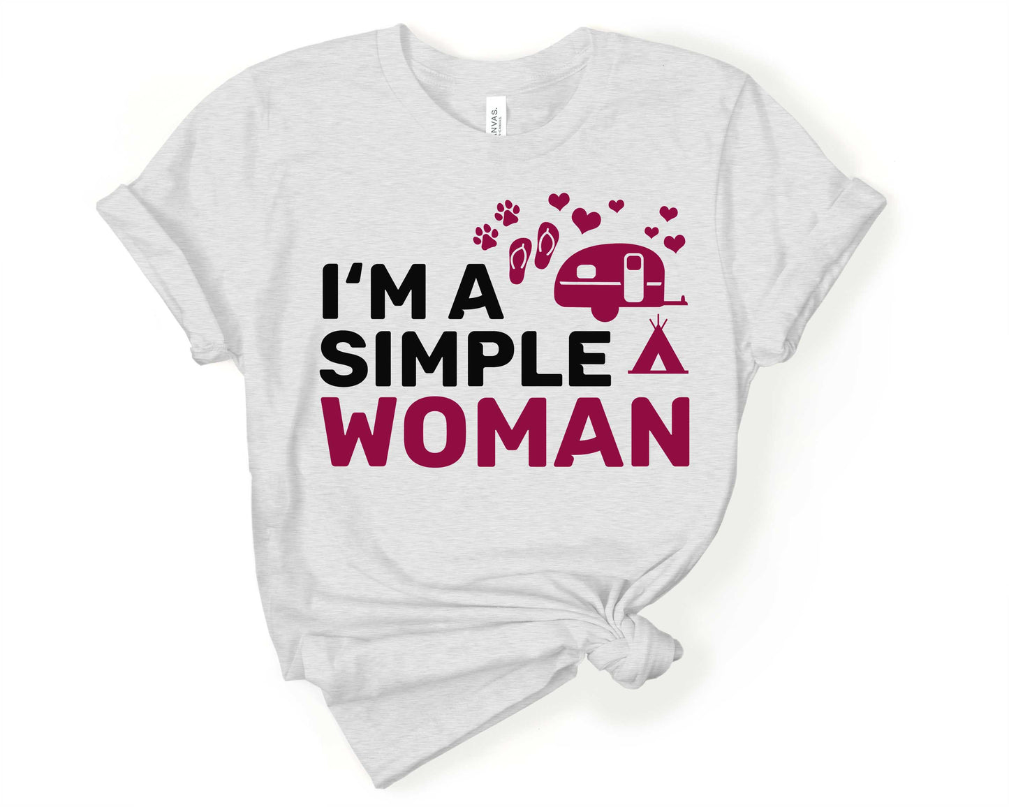 Im a Simple Woman | Funny Camping Shirts for the Outdoor Adventurer