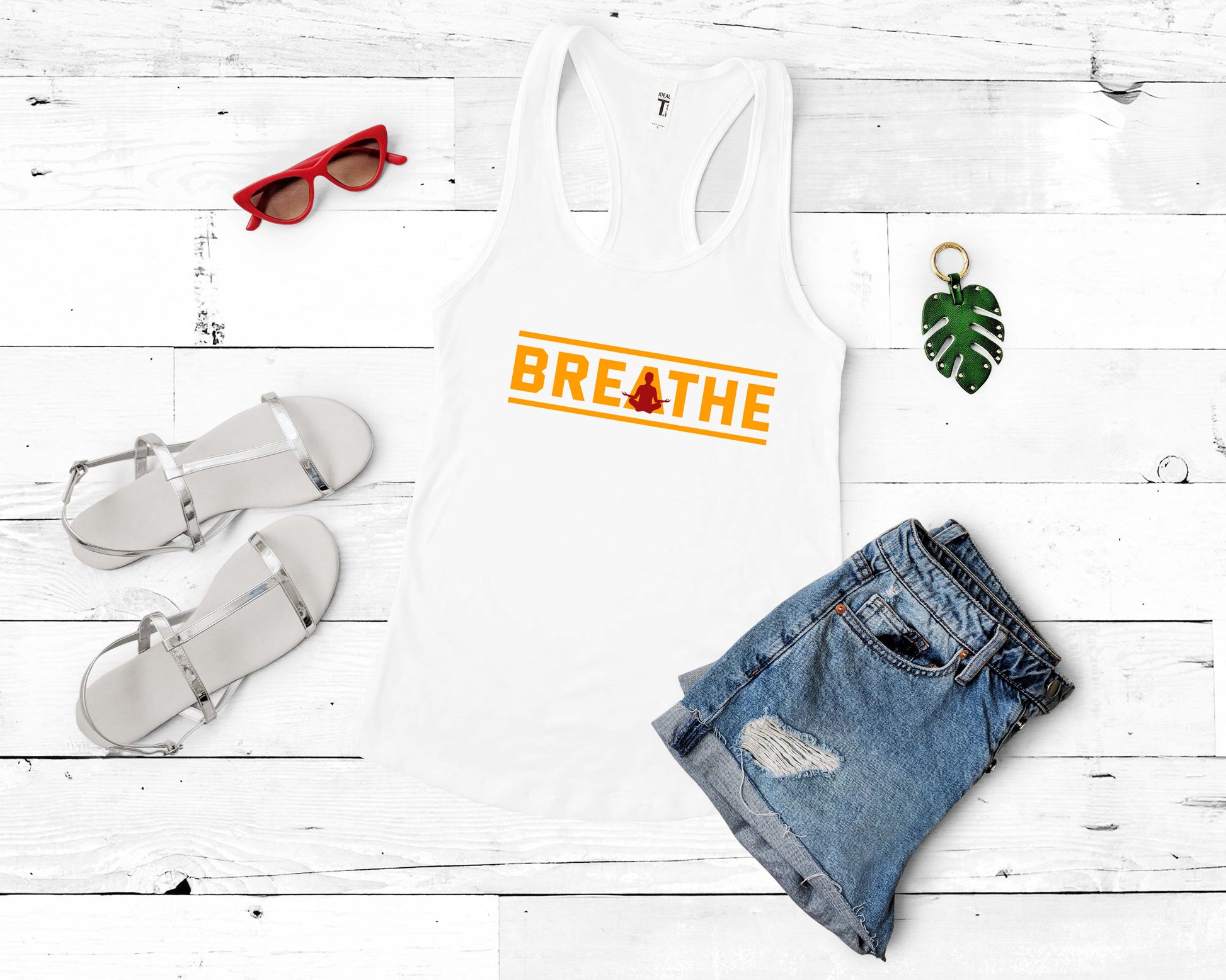 Breathe Yoga Shirt | Stocking Stuffer for CoWorker - Gone Coastal Creations - Shirts