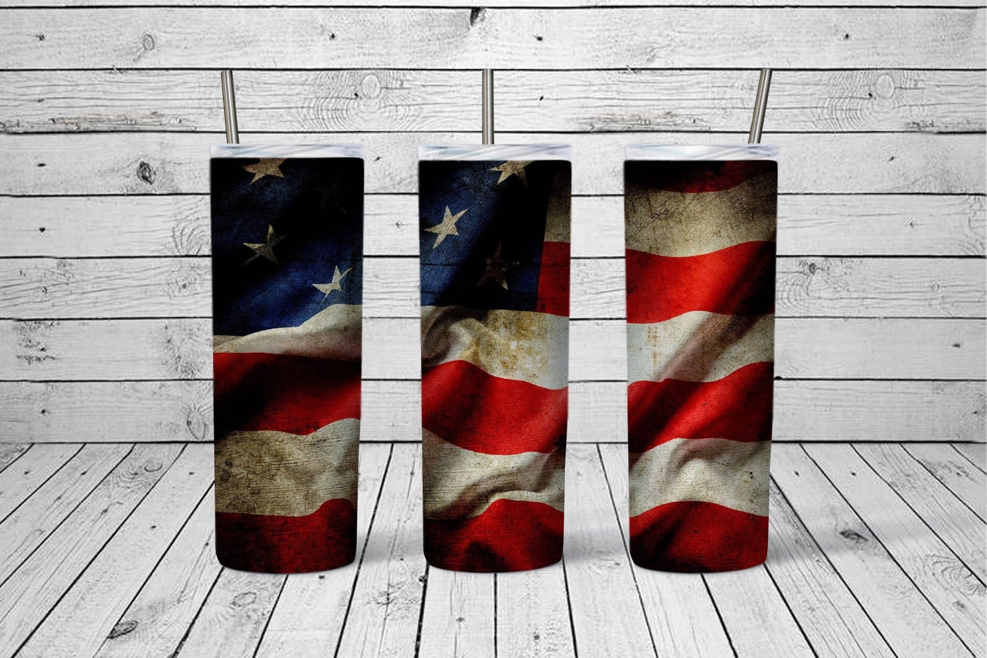 American theme pattern custom tumbler - Gone Coastal Creations - Mugs & Tumblers