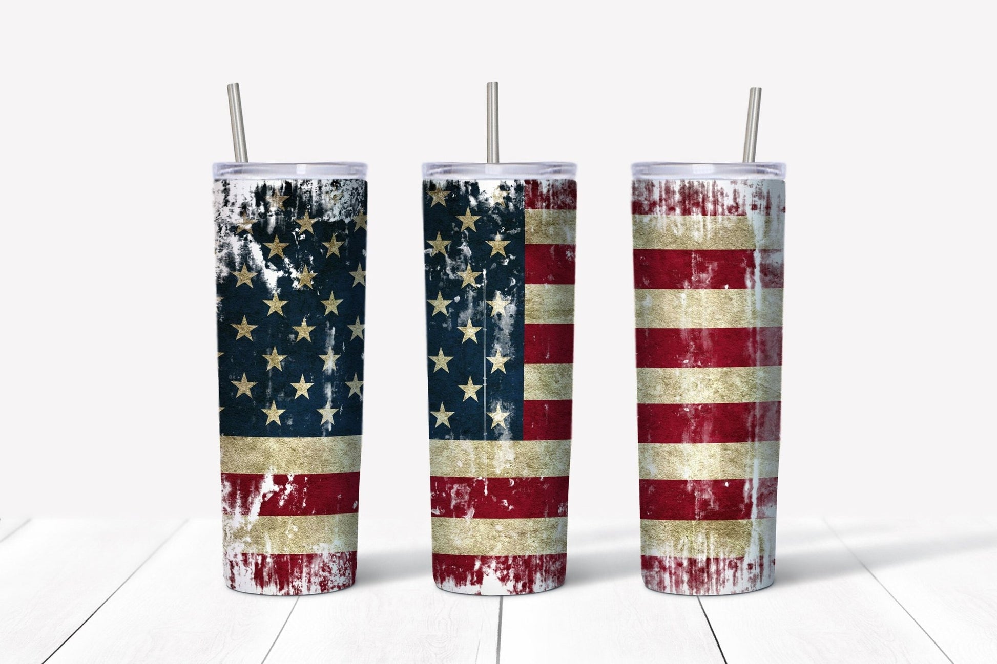 American theme pattern custom tumbler - Gone Coastal Creations - Mugs & Tumblers