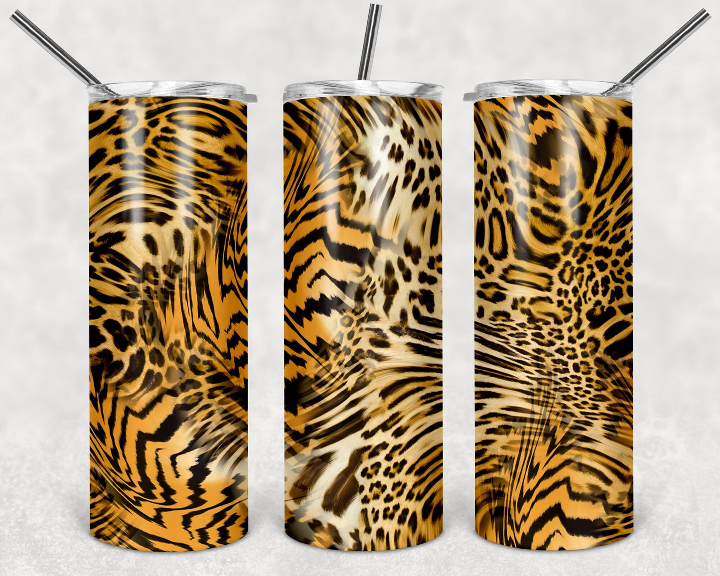 Animal print pattern custom tumbler - Gone Coastal Creations - Mugs & Tumblers