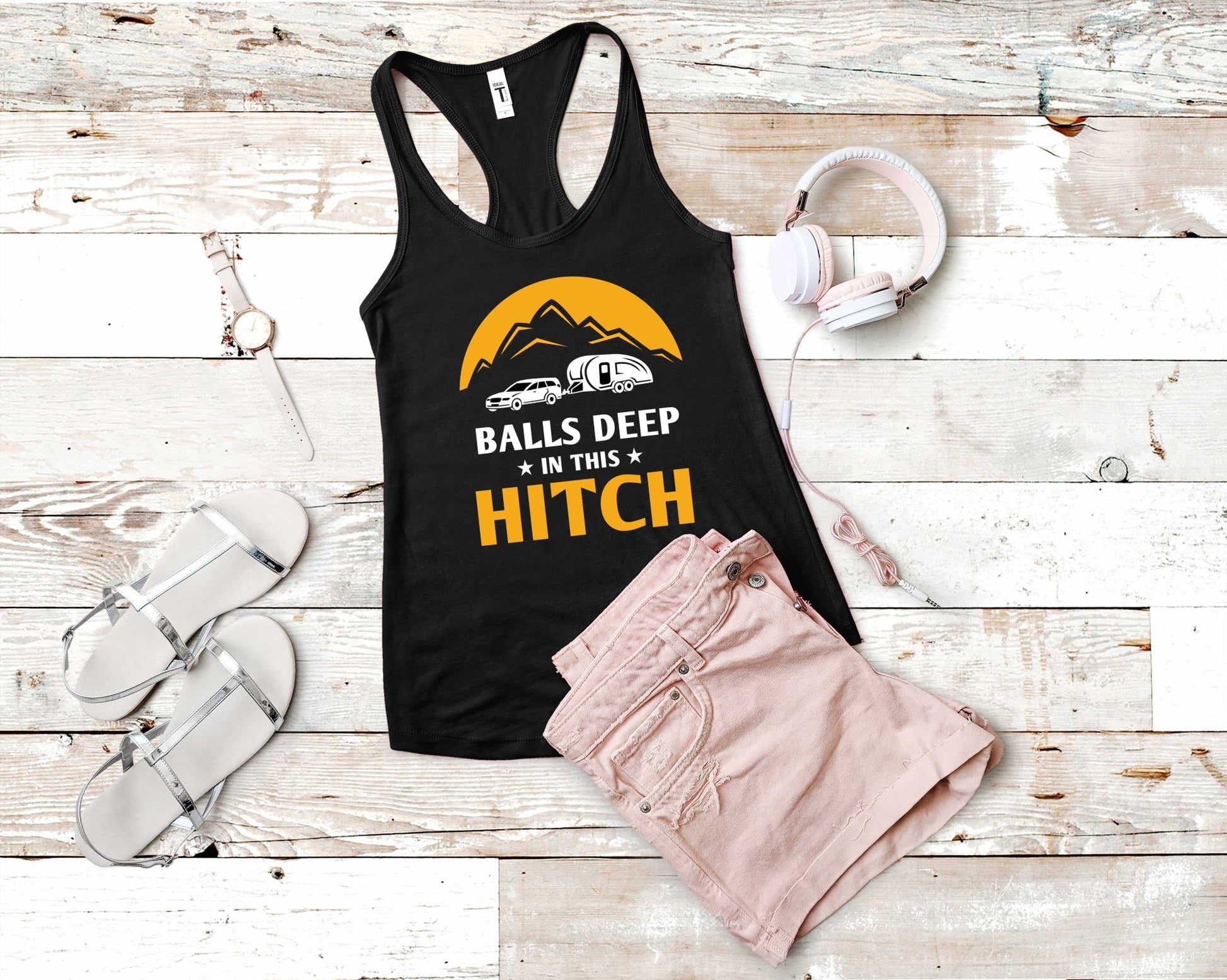 Balls Deep in this Hitch | Funny Camping Shirts for the Outdoor Adventurer - Gone Coastal Creations - shirts