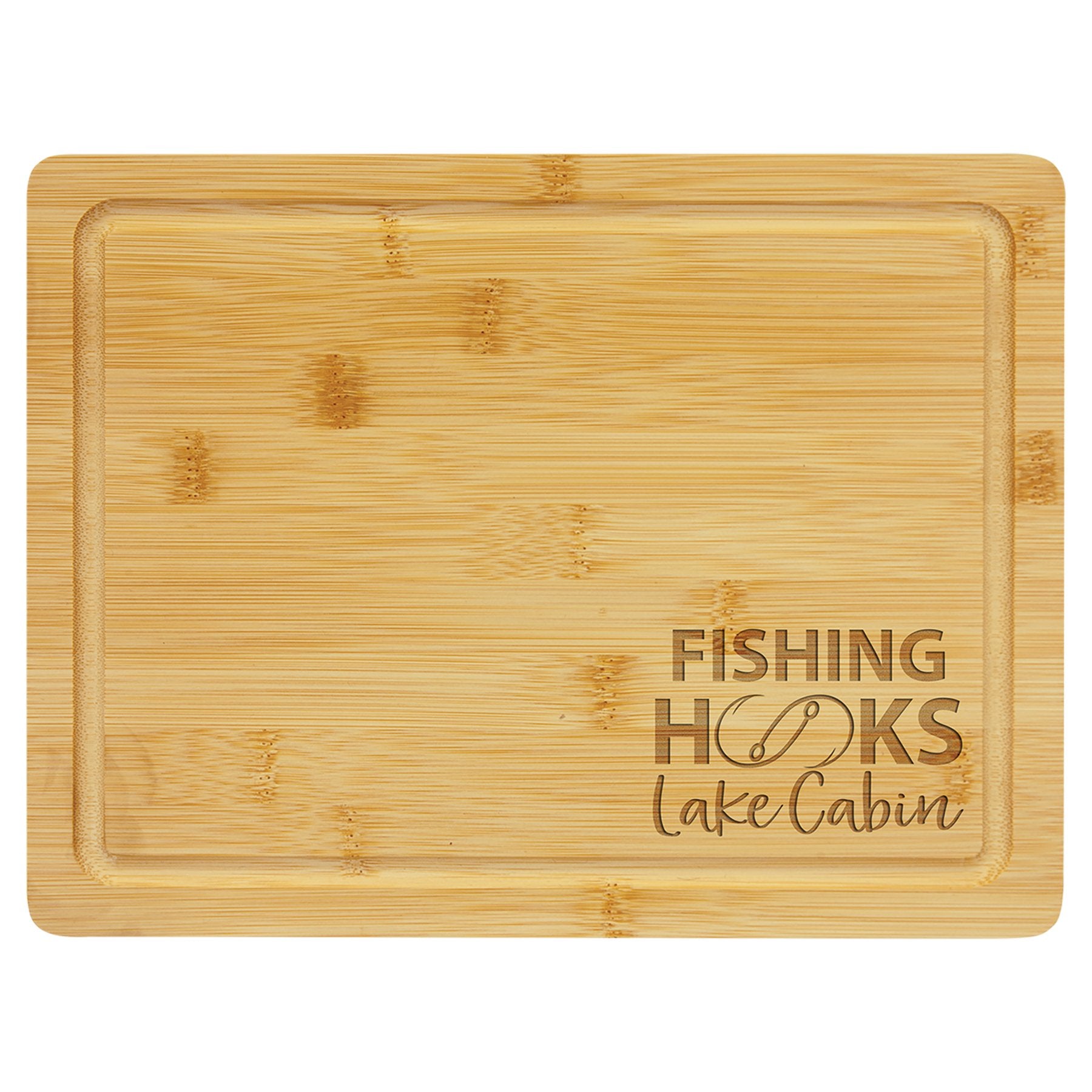 Bamboo Cutting Board with Drip Inlay - Ready for Personalized Engraving - Gone Coastal Creations - Engraved Gifts