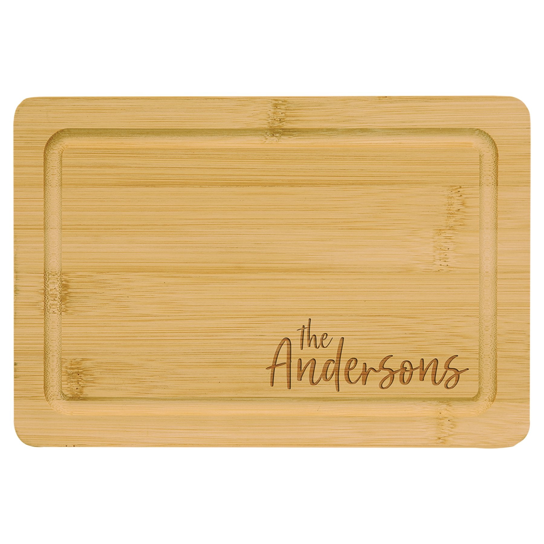 Bamboo Cutting Board with Drip Inlay - Ready for Personalized Engraving - Gone Coastal Creations - Engraved Gifts