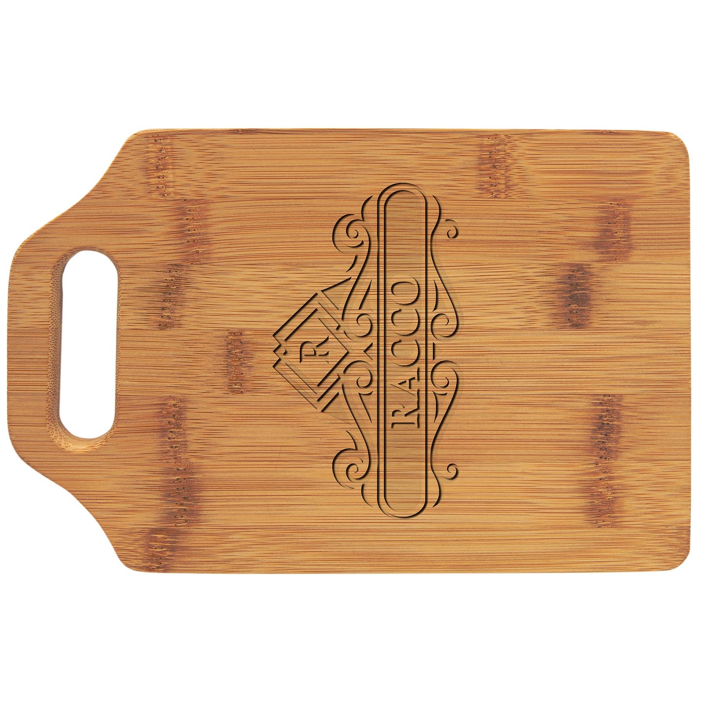 Bamboo Cutting Board with Handle - Personalized with Laser Engraving - Gone Coastal Creations - Cutting Boards