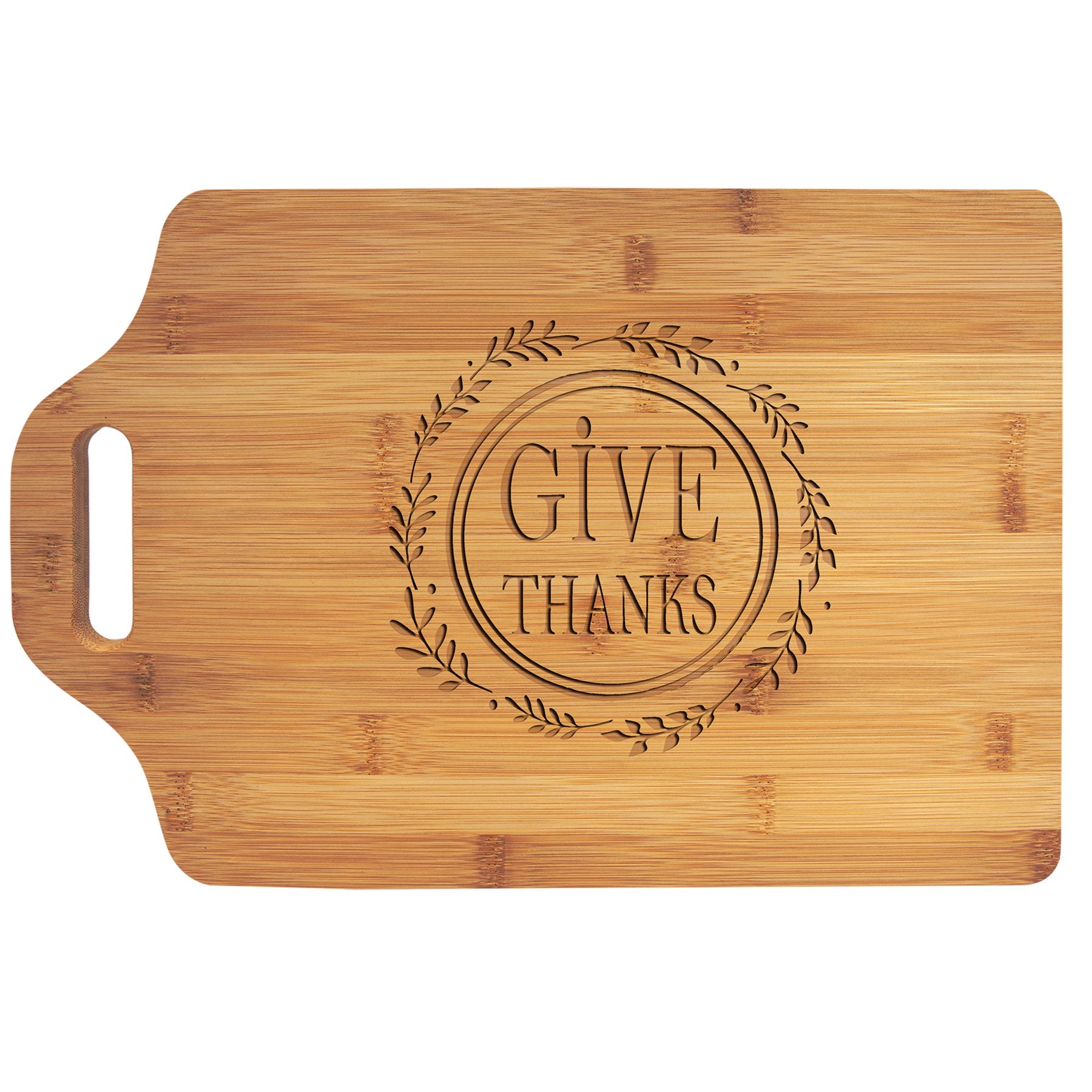 Bamboo Cutting Board with Handle - Personalized with Laser Engraving - Gone Coastal Creations - Cutting Boards