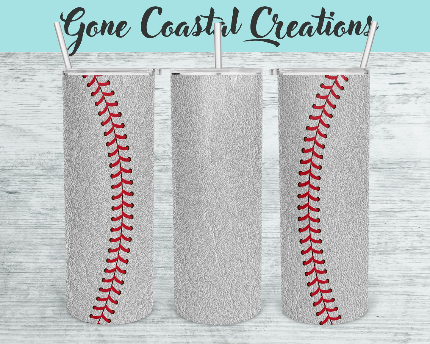 Baseball Pattern Tumbler - a unique gift this holiday - Gone Coastal Creations - Mugs & Tumblers