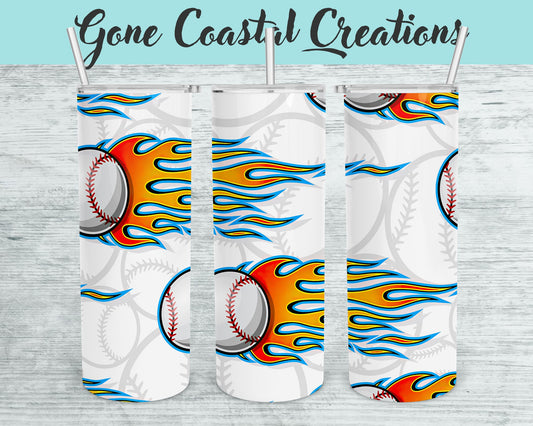 Baseball pattern tumbler, gift for her, mothers day gift, baseball Mom, boy Mom gift - Gone Coastal Creations - Mugs & Tumblers