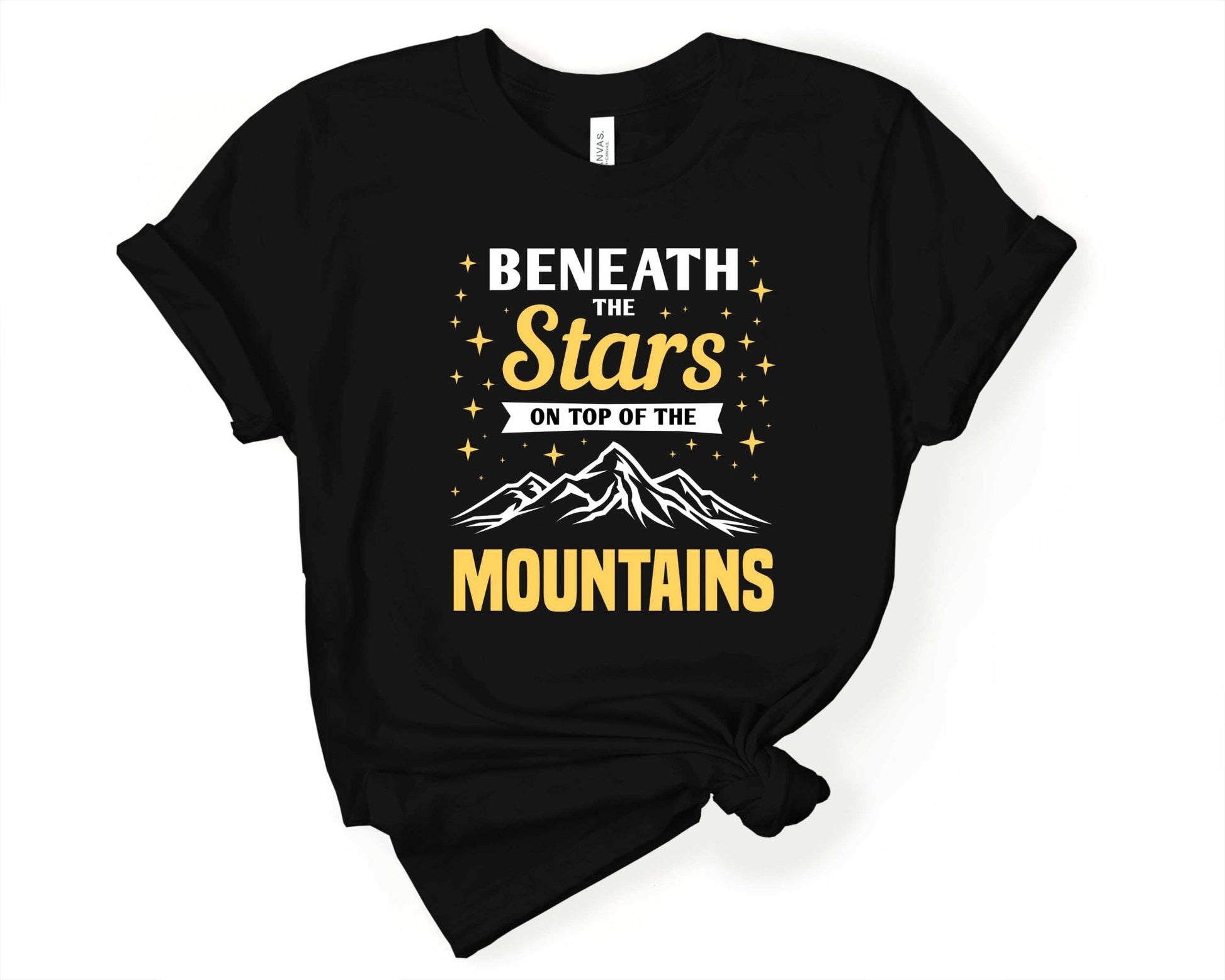 Beneath the Stars on top of the Mountains | Funny Camping Shirts for the Outdoor Adventurer - Gone Coastal Creations - shirts