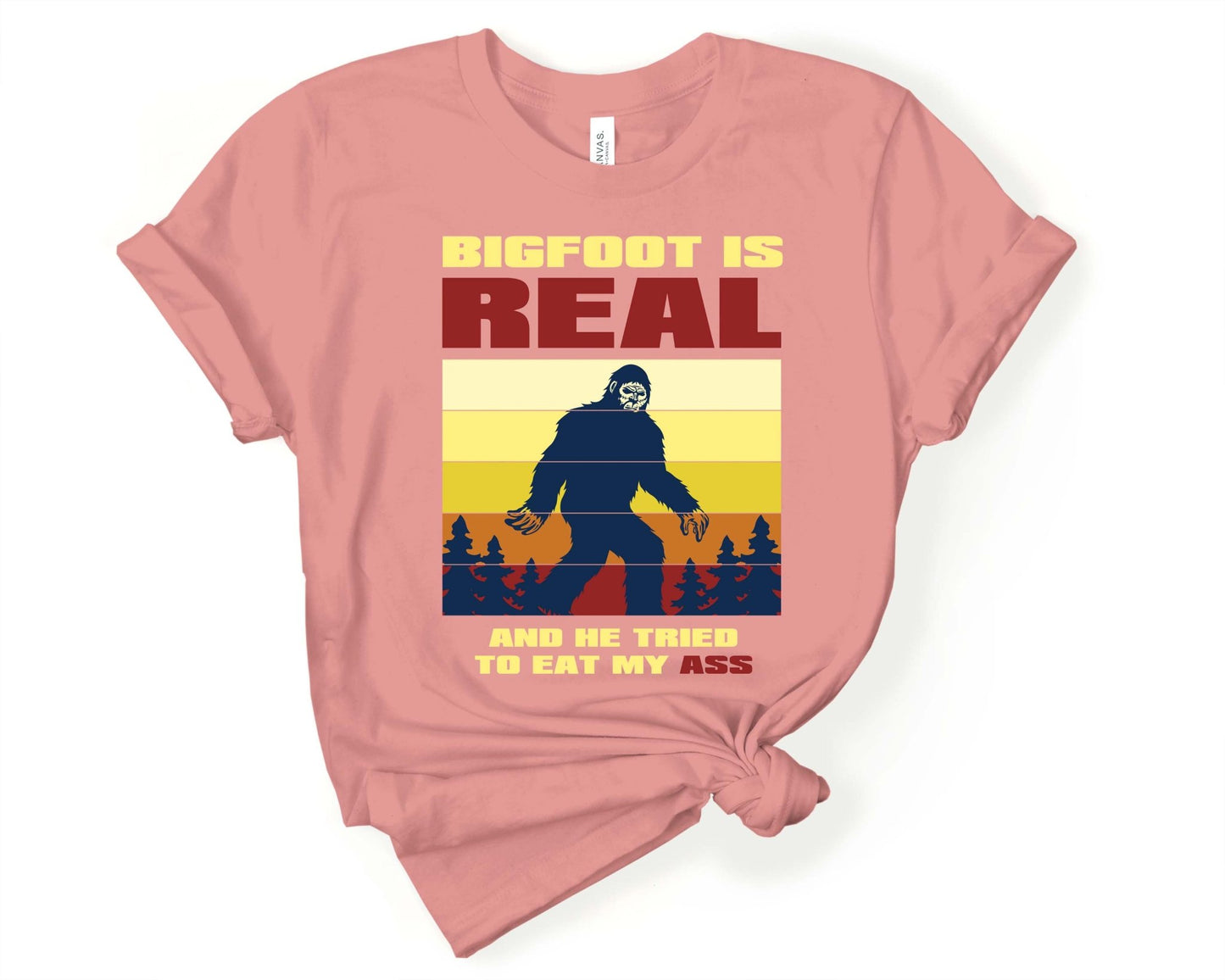 Bigfoot is real and he tried to eat me | T-Shirt for Sasquatch Lover - Gone Coastal Creations - Shirts