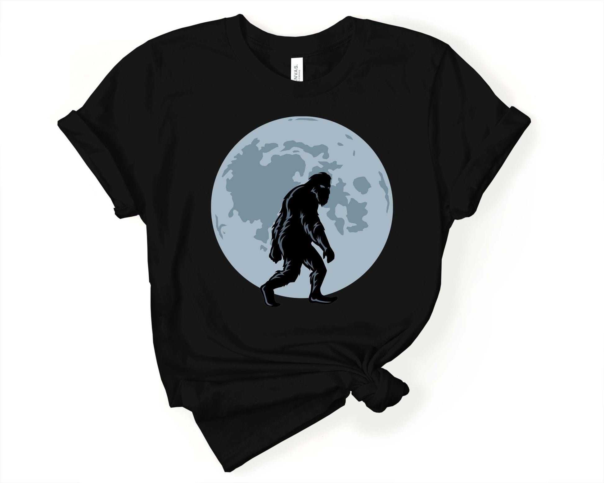 Bigfoot on a Night Stroll | T-Shirt for Sasquatch Lover - Gone Coastal Creations - Shirts