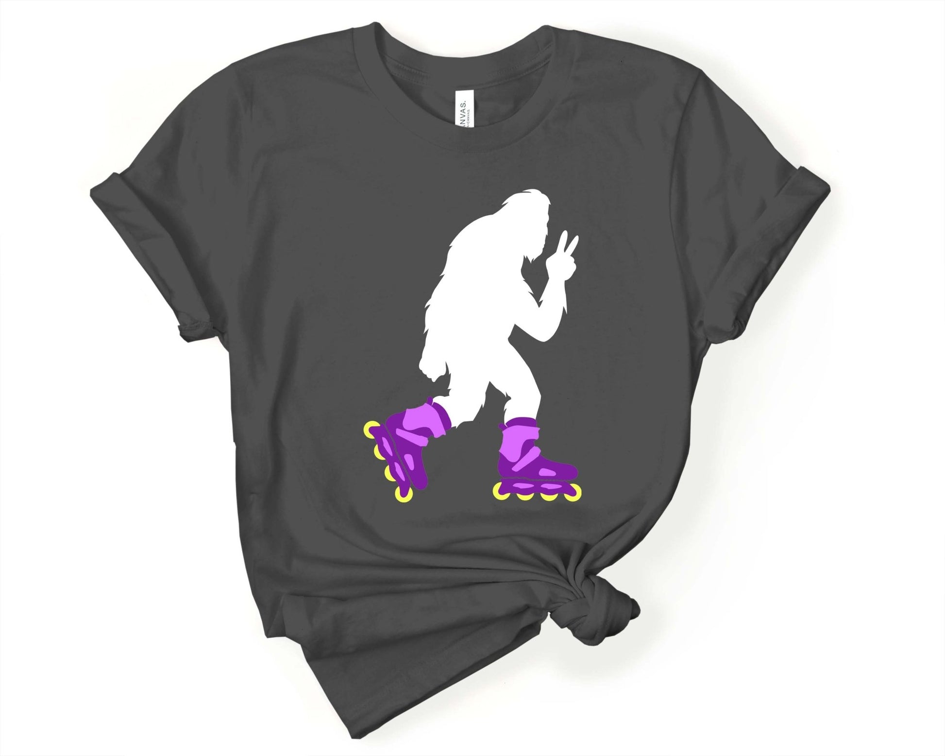 Bigfoot Roller Skate | T-Shirt for Sasquatch Lover - Gone Coastal Creations - Shirts