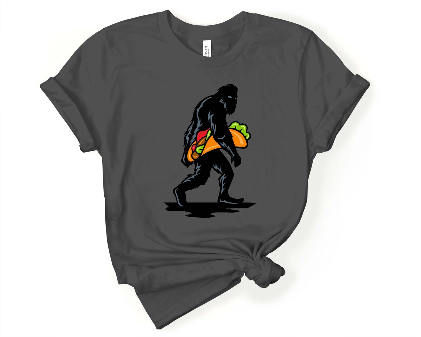 Bigfoot Stealing a Taco T-Shirt - Gone Coastal Creations - Shirts