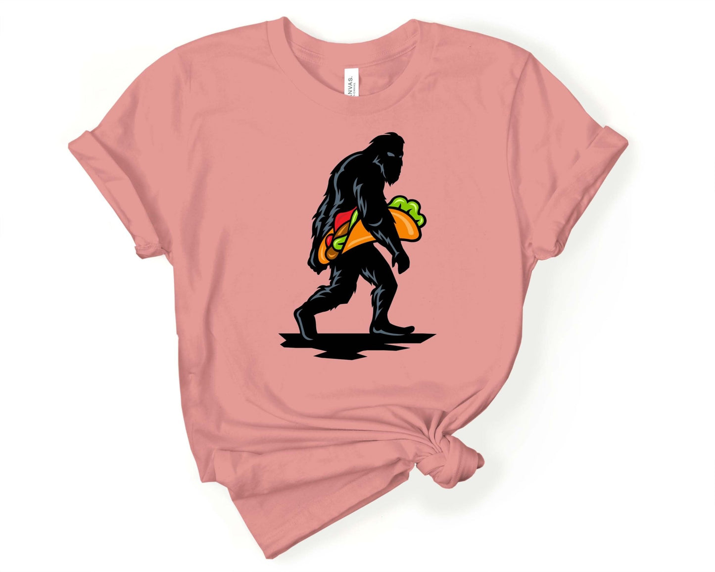 Bigfoot Stealing a Taco T-Shirt - Gone Coastal Creations - Shirts