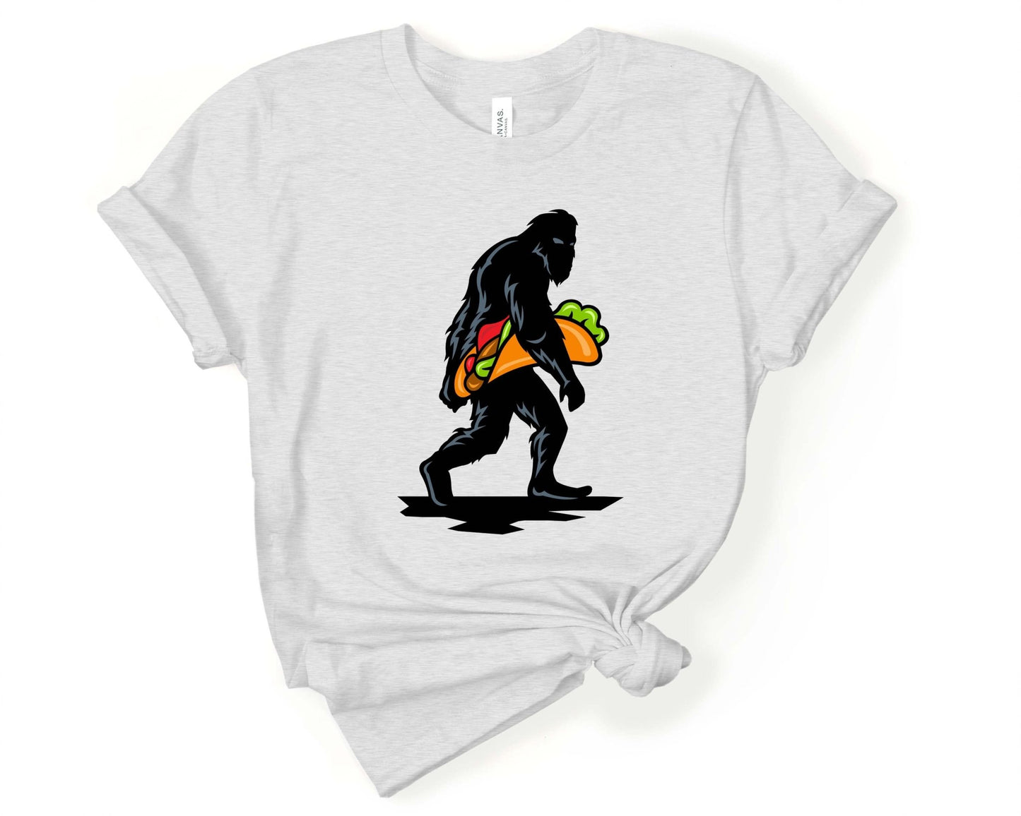 Bigfoot Stealing a Taco T-Shirt - Gone Coastal Creations - Shirts