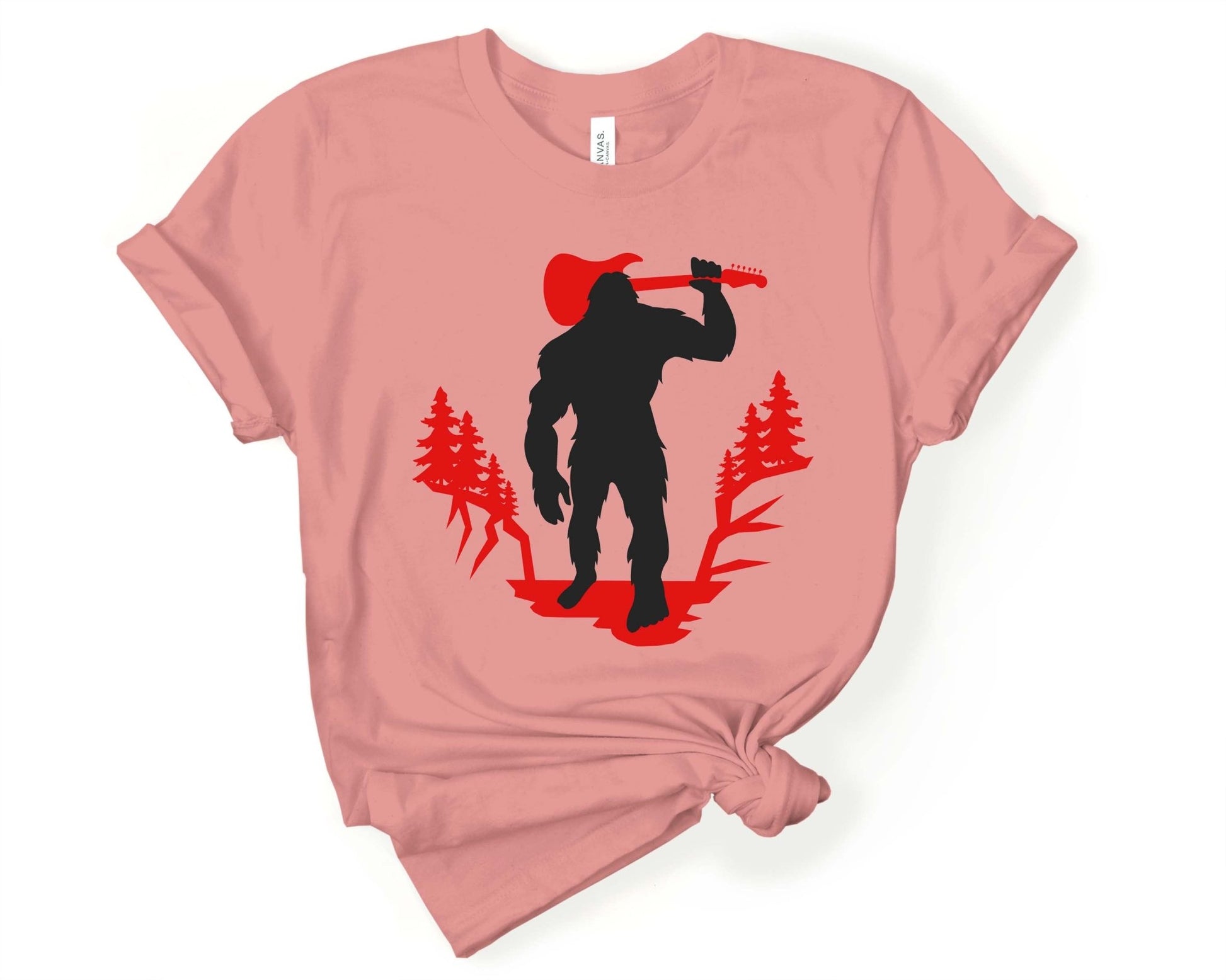 Bigfoot with Guitar T-Shirt - Gone Coastal Creations - Shirts