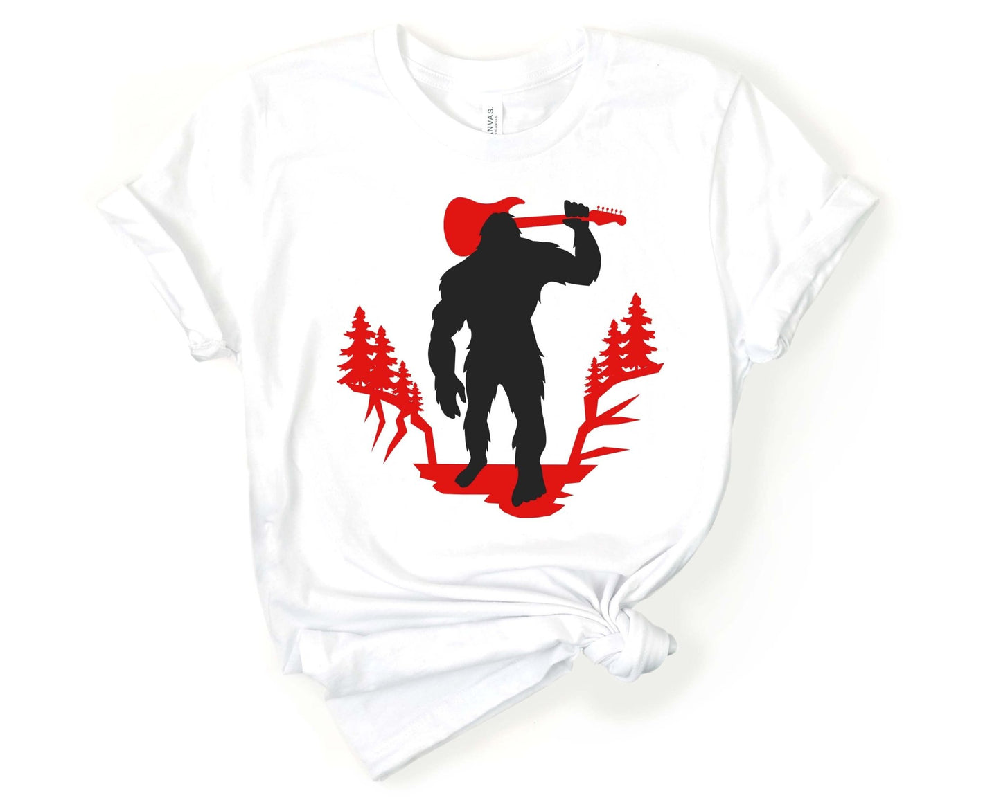 Bigfoot with Guitar T-Shirt - Gone Coastal Creations - Shirts