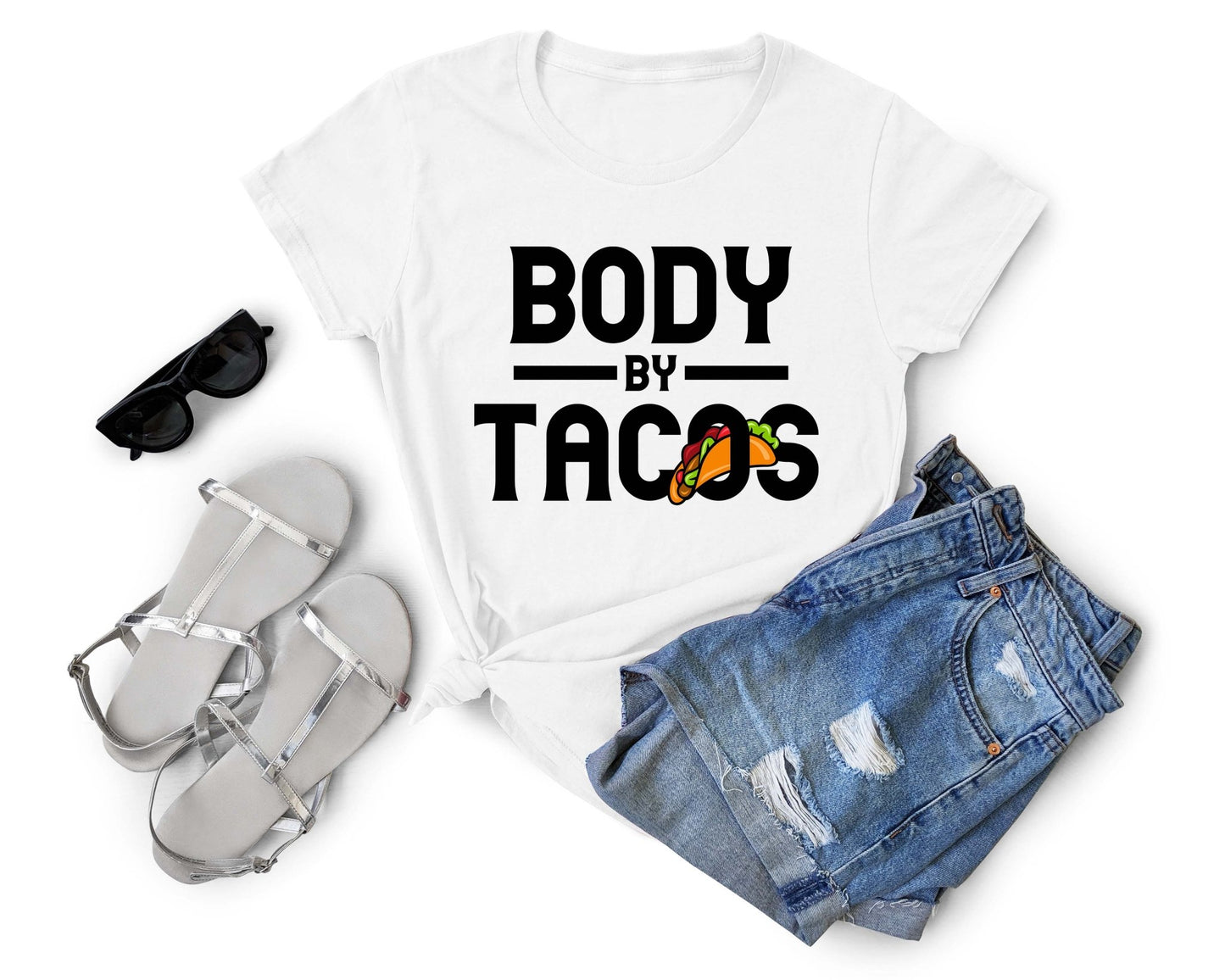 Body by Tacos | Taco Lover Shirt - Gone Coastal Creations - Shirts