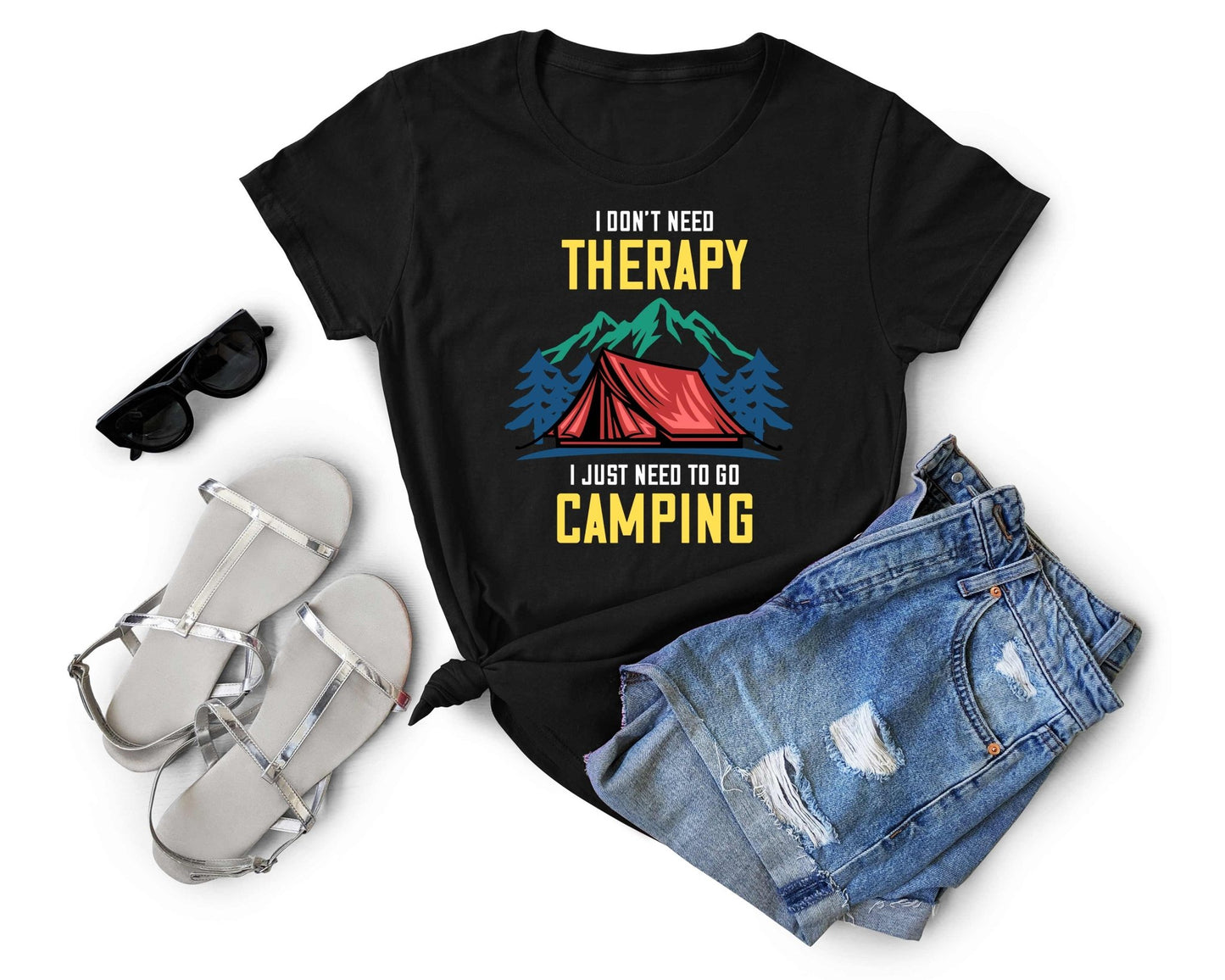 Camping helps Mental Health | Funny Camping Shirts for the Outdoor Adventurer - Gone Coastal Creations - shirts