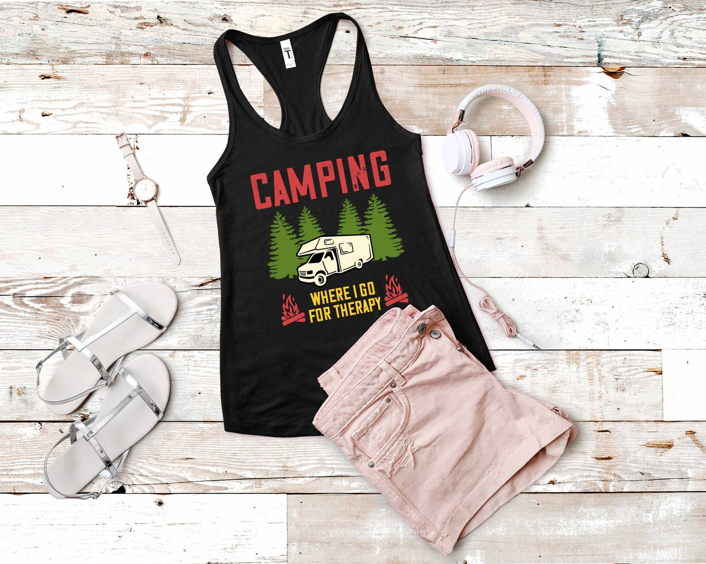 Camping is my Therapy | Funny Camping Shirts for the Outdoor Adventurer - Gone Coastal Creations - shirts