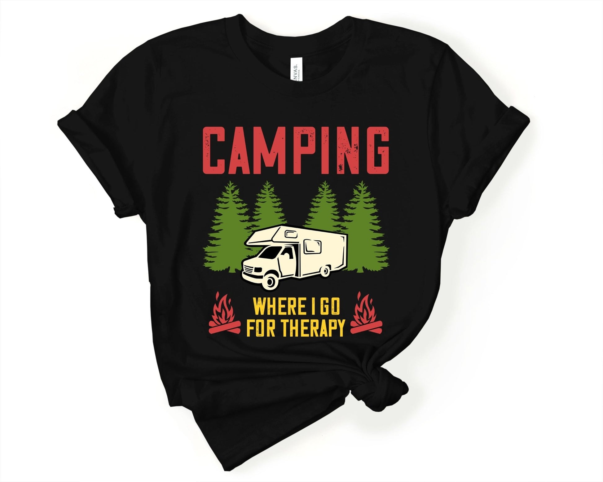 Camping is my Therapy | Funny Camping Shirts for the Outdoor Adventurer - Gone Coastal Creations - shirts