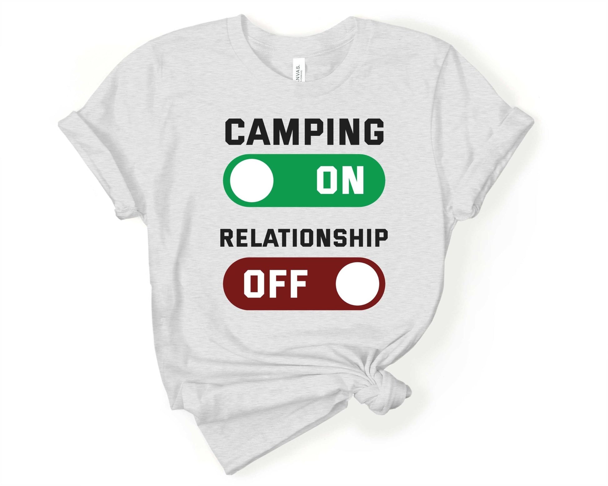 Camping On Relationship Off | Funny Camping Shirts for the Outdoor Adventurer - Gone Coastal Creations - shirts