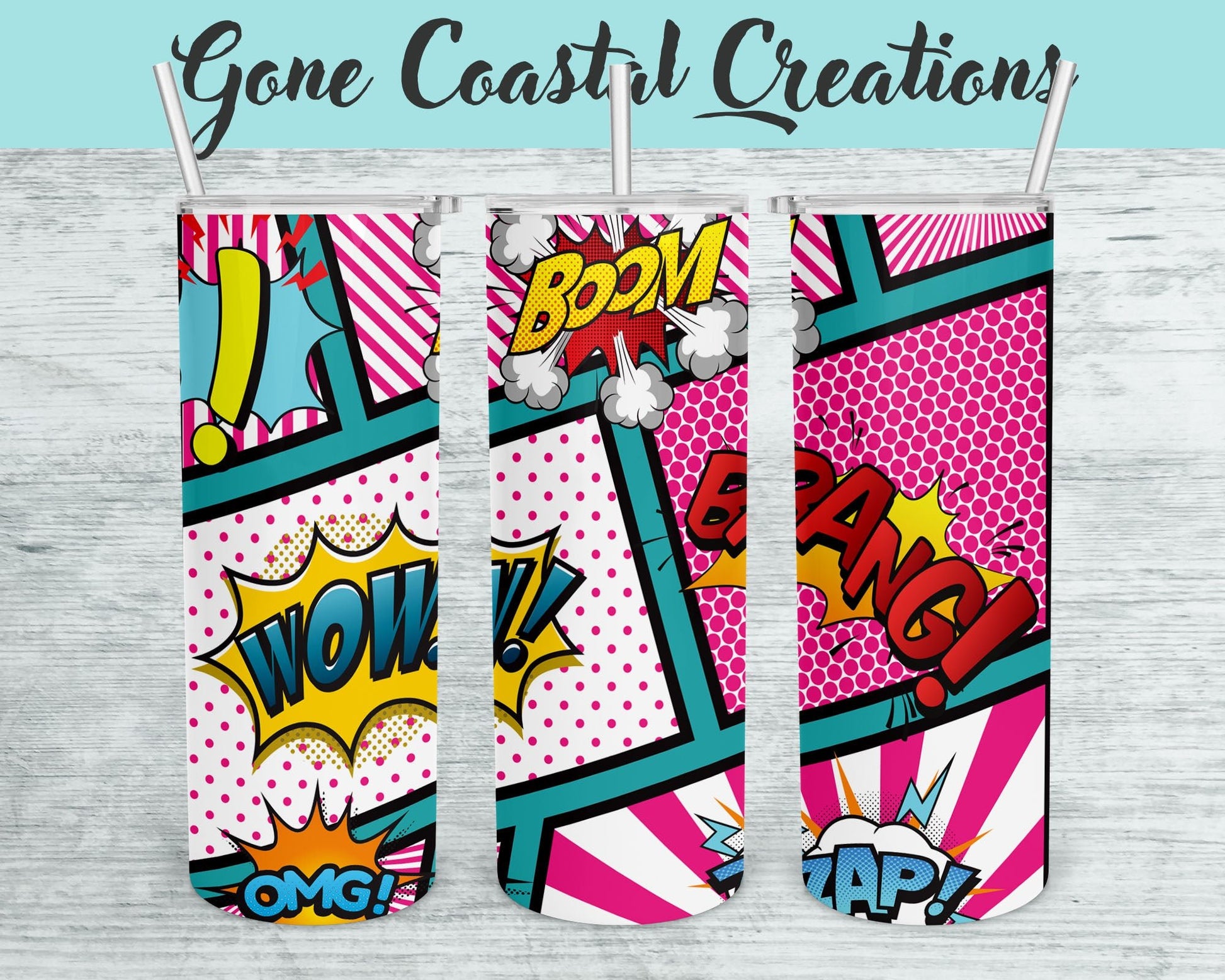 Cartoon Animation Themed Tumbler - a unique gift this holiday - Gone Coastal Creations - Mugs & Tumblers