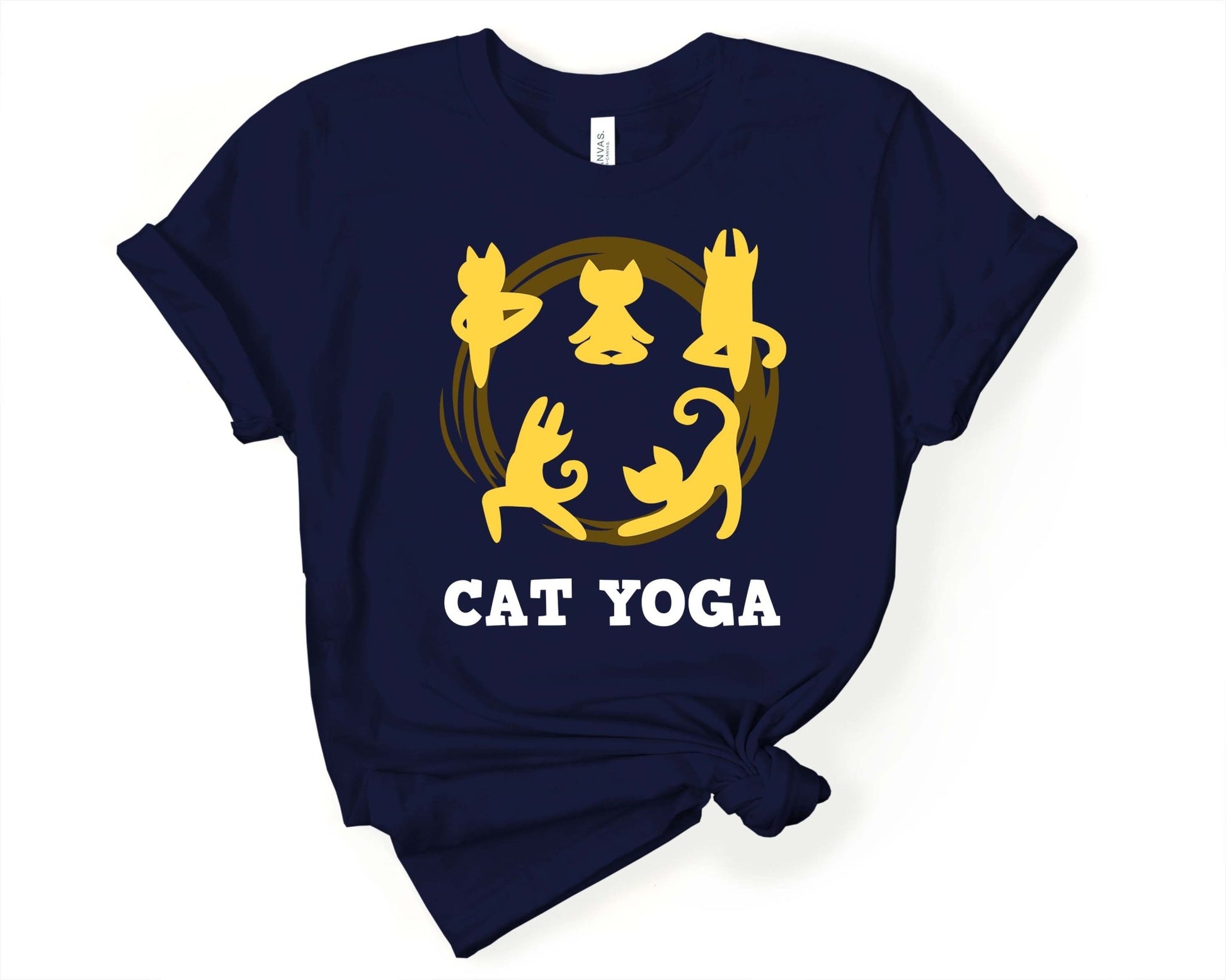 Cat Yoga Shirt | Yoga Shirt for the Cat Lover - Gone Coastal Creations - Shirts