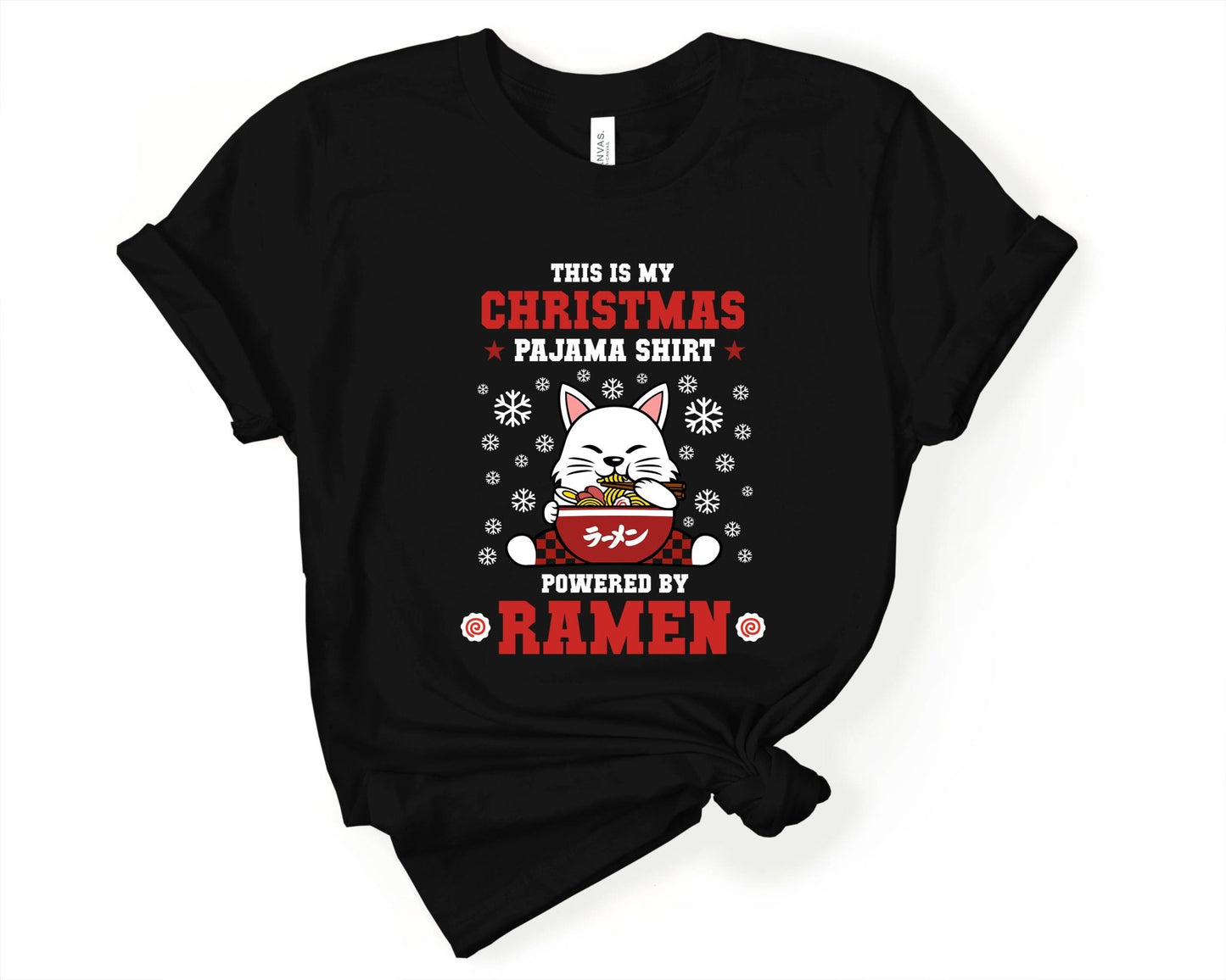 Christmas Pajama Ramen Shirt for Foodie | Stocking Stuffer for College Student - Gone Coastal Creations - Shirts