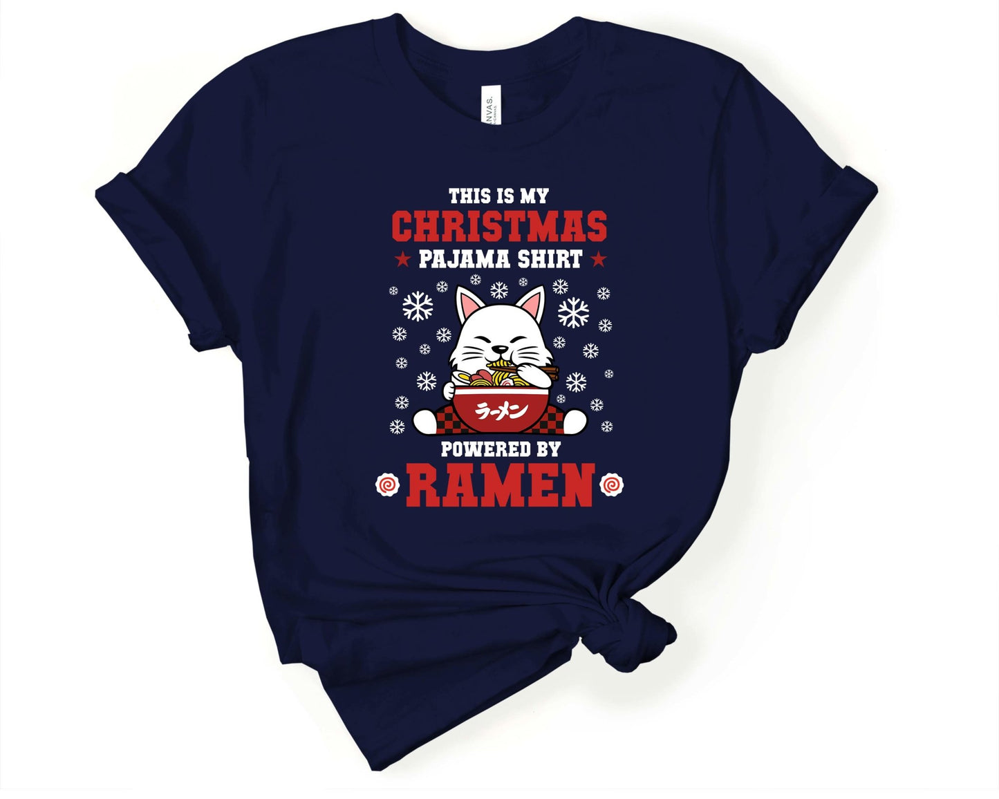 Christmas Pajama Ramen Shirt for Foodie | Stocking Stuffer for College Student - Gone Coastal Creations - Shirts