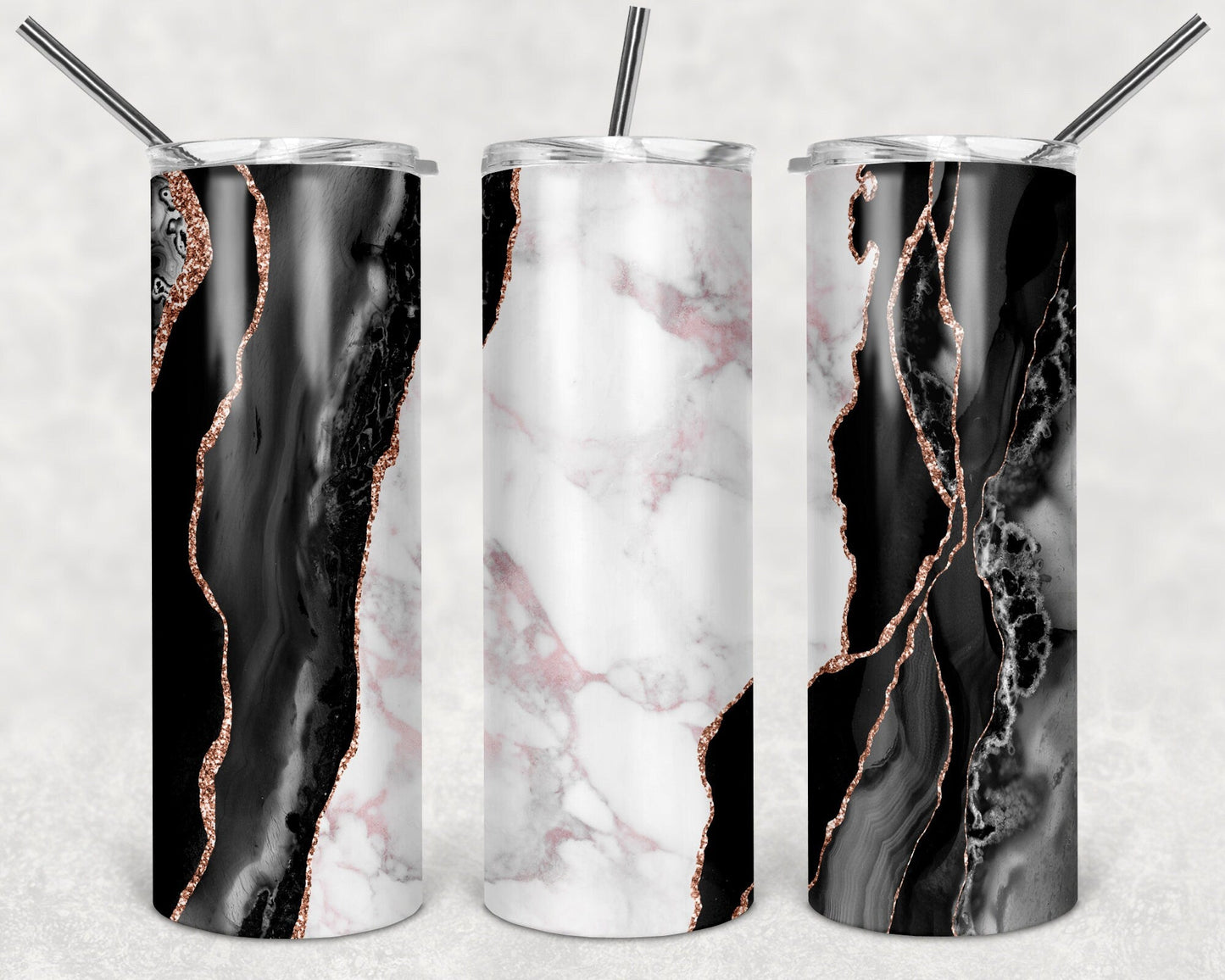 Custom tumbler printed with permanent ink geode pattern - Gone Coastal Creations - Mugs & Tumblers