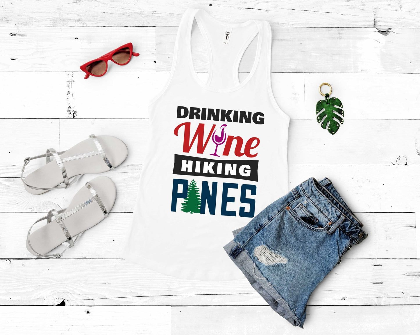 Drinking Wine and Hiking Pines | Funny Camping Shirts for the Outdoor Adventurer - Gone Coastal Creations - shirts