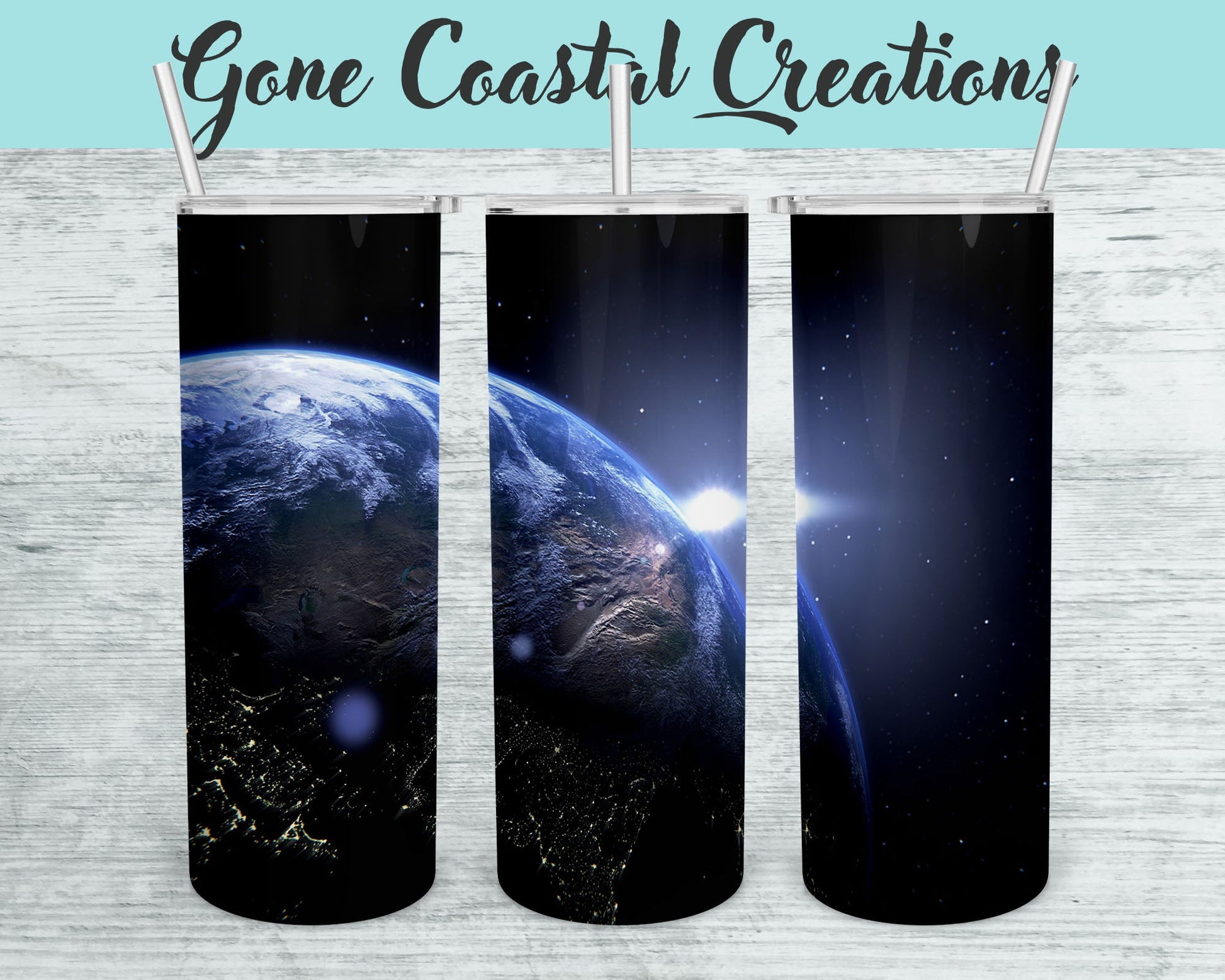 Earth as Seen from Space Tumbler - a unique gift this holiday - Gone Coastal Creations - Mugs & Tumblers