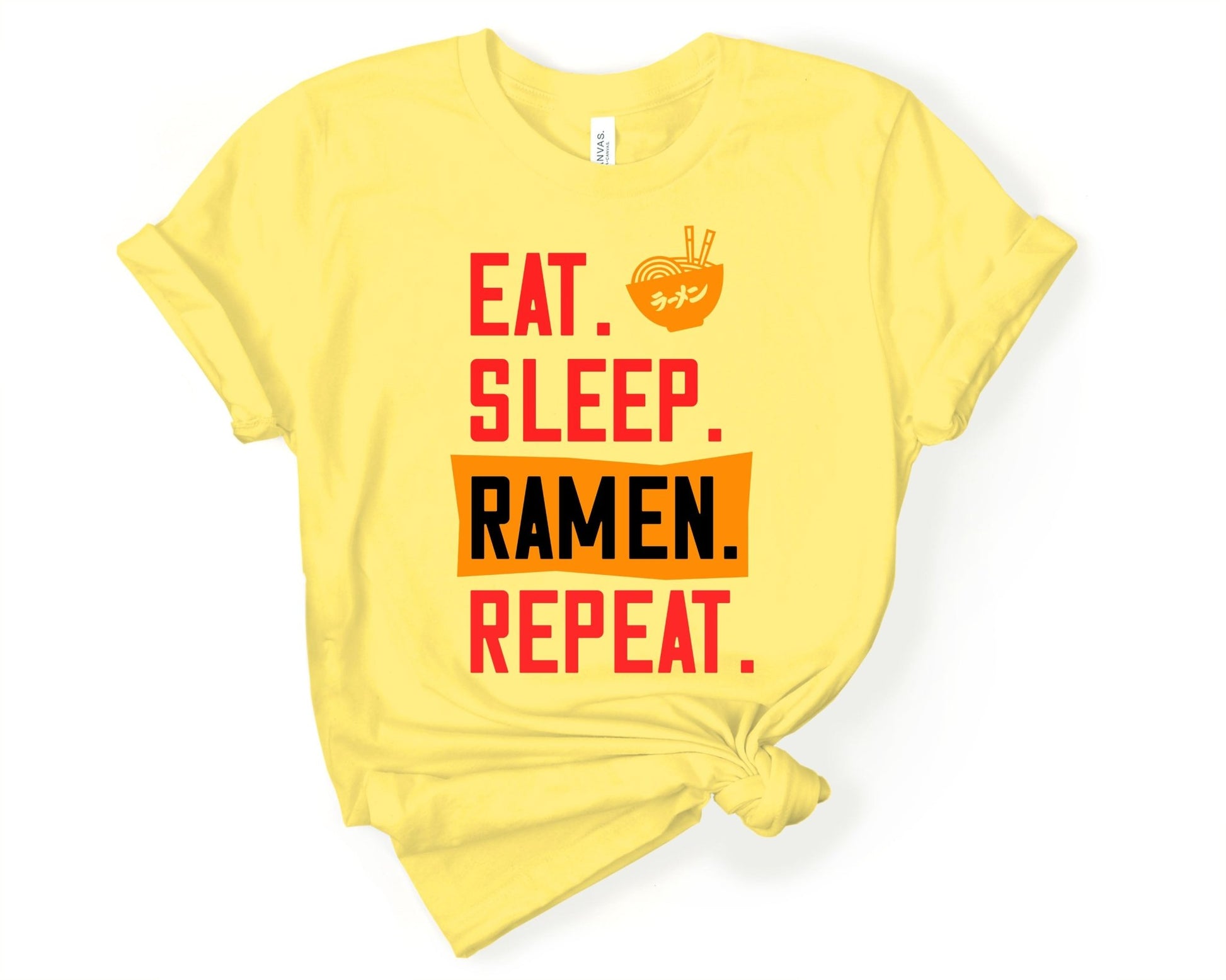 Eat Sleep Ramen Shirt for Foodie | Stocking Stuffer for College Student - Gone Coastal Creations - Shirts