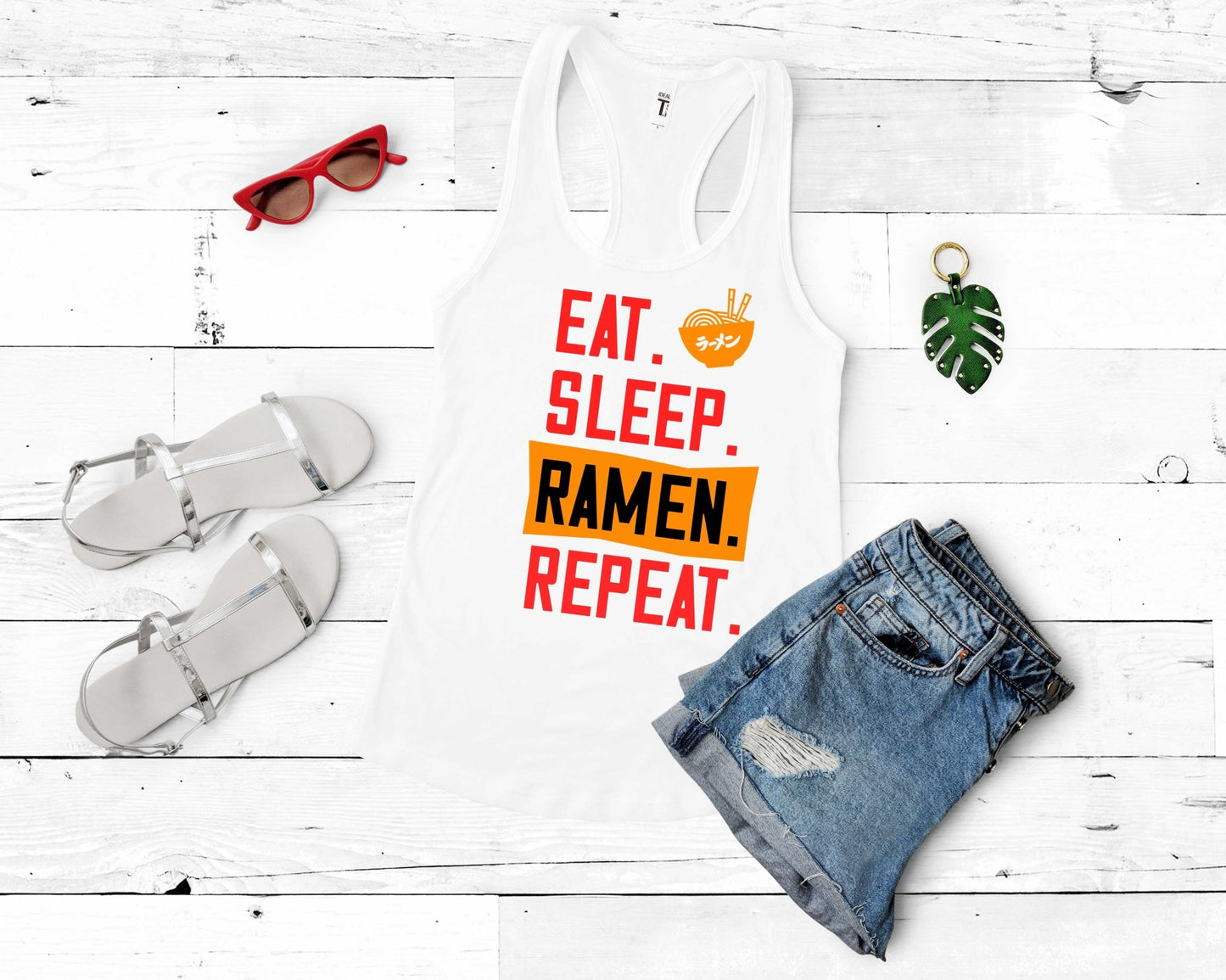 Eat Sleep Ramen Shirt for Foodie | Stocking Stuffer for College Student - Gone Coastal Creations - Shirts