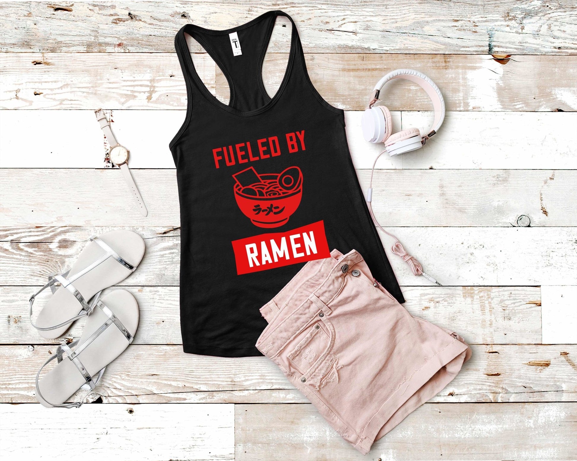 Fueled by Ramen Shirt for Foodie | Stocking Stuffer for College Student - Gone Coastal Creations - Shirts