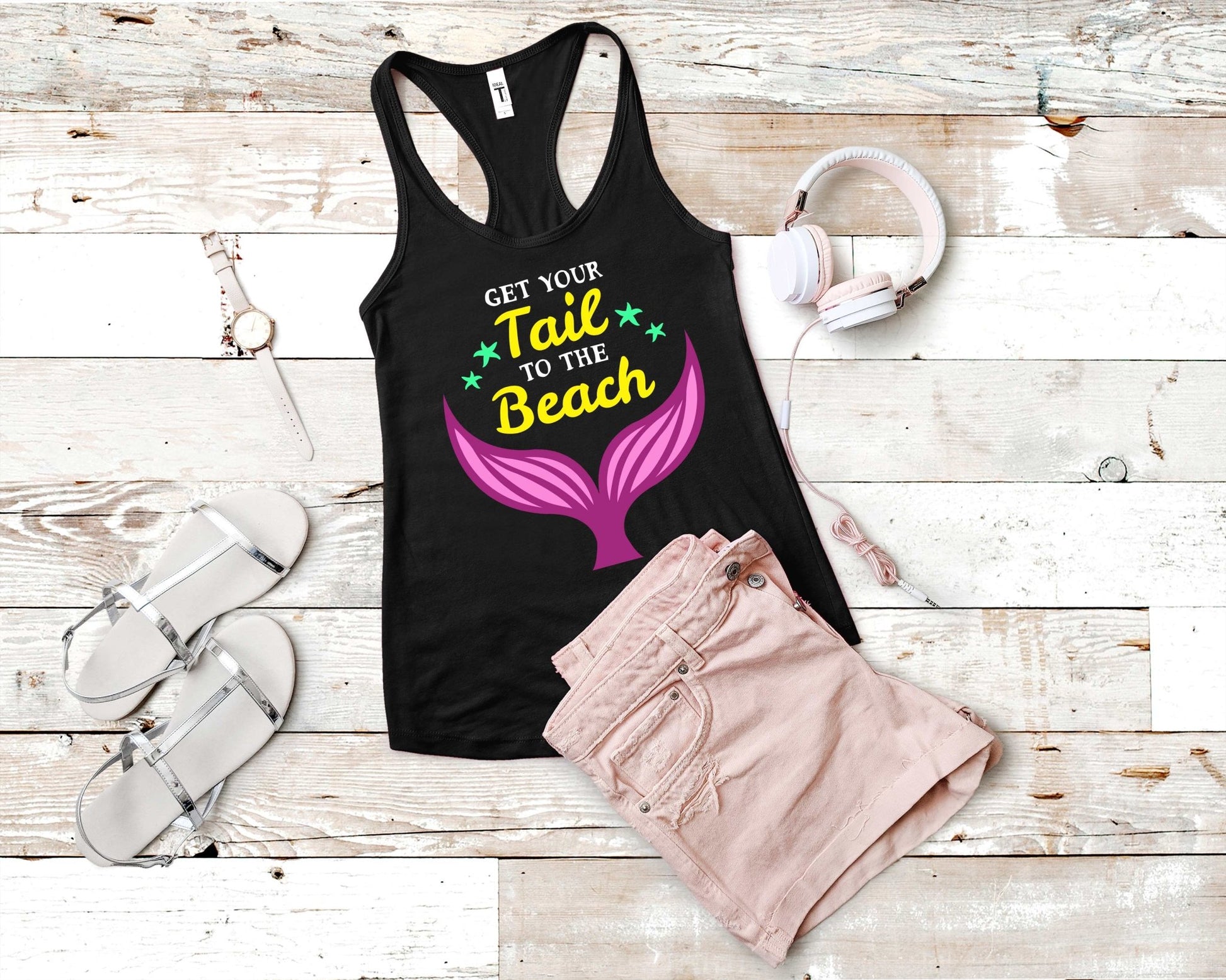 Get Your Tail to the Beach | Mermaid Lovers Shirt - Gone Coastal Creations - Shirts