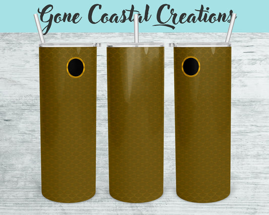 Gold Fishing Lure Travel Mug- a unique gift this holiday for your favorite fisherman - Gone Coastal Creations - Mugs & Tumblers