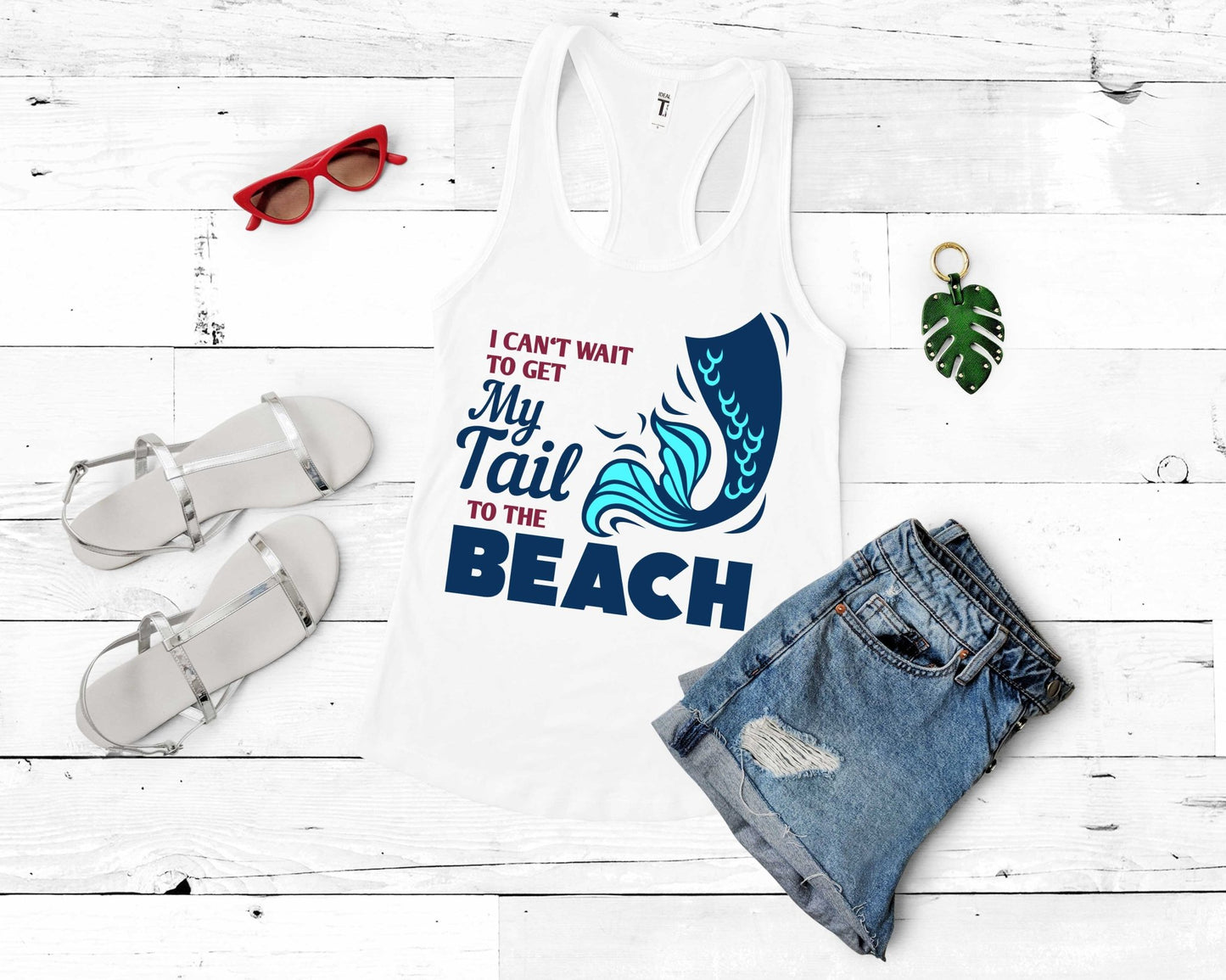 I Cant Wait to Get My Tail to the Beach | Mermaid Lovers Shirt - Gone Coastal Creations - Shirts